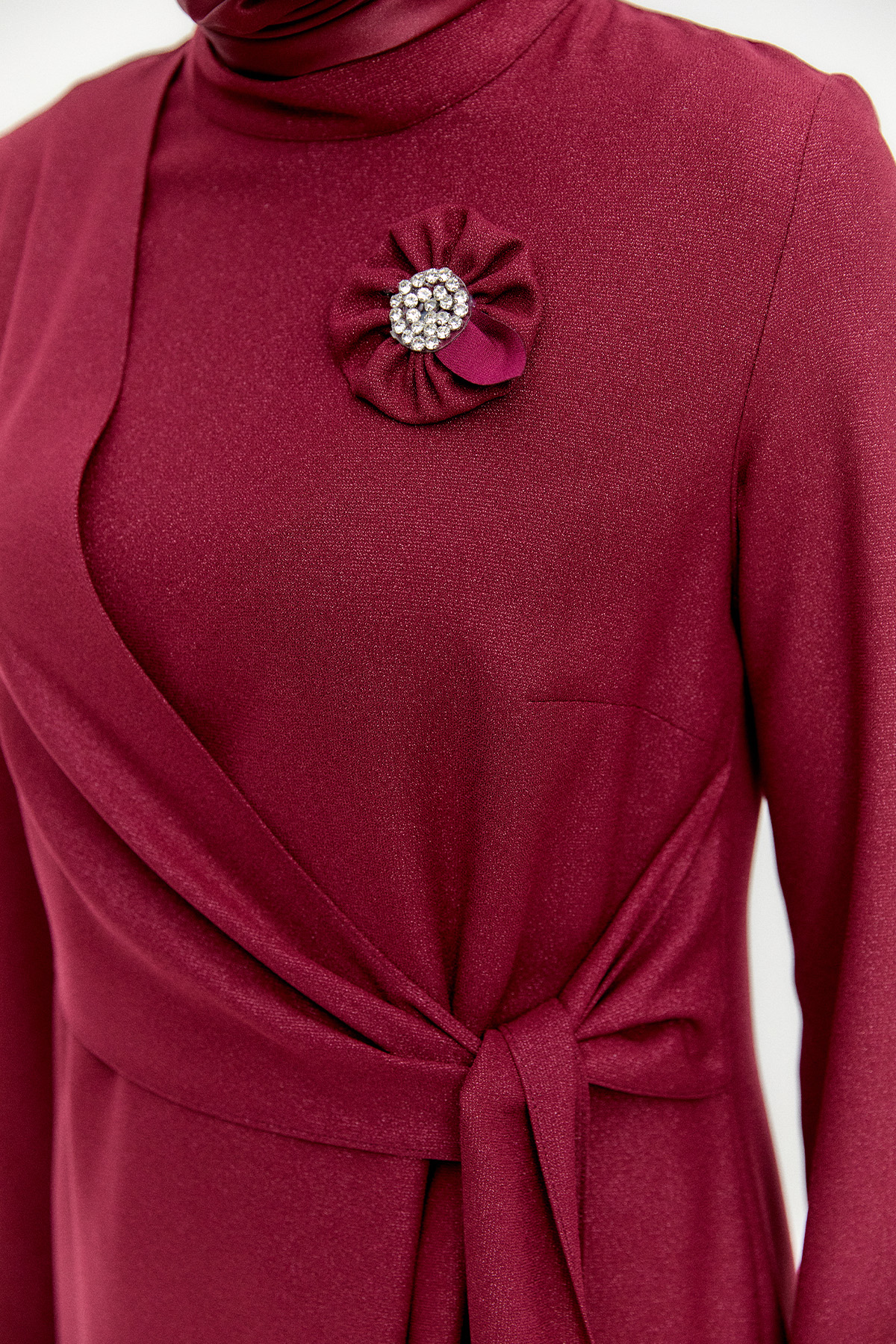 Işıltılı Asimetrik Kesim İkili Takım, Tesettür Giyim