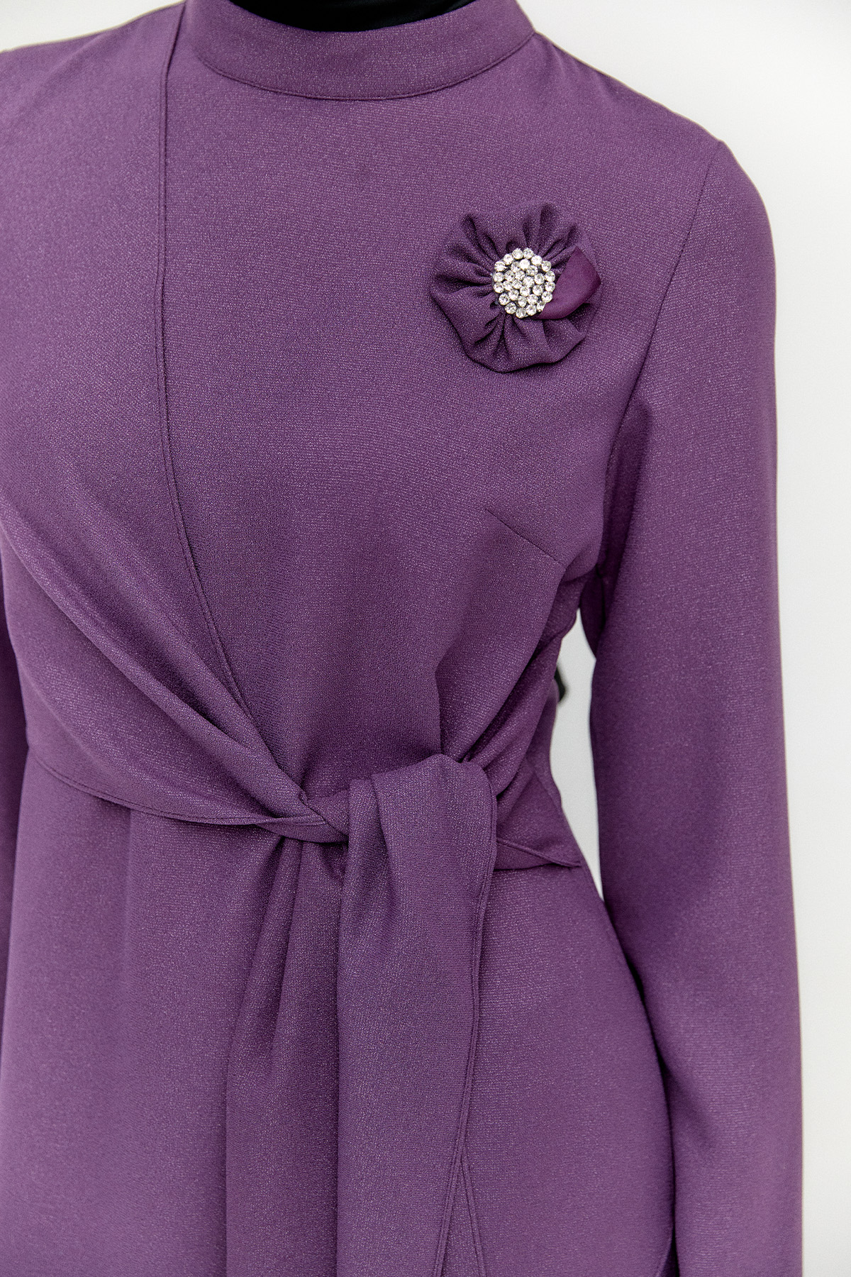 Işıltılı Asimetrik Kesim İkili Takım, Tesettür Giyim