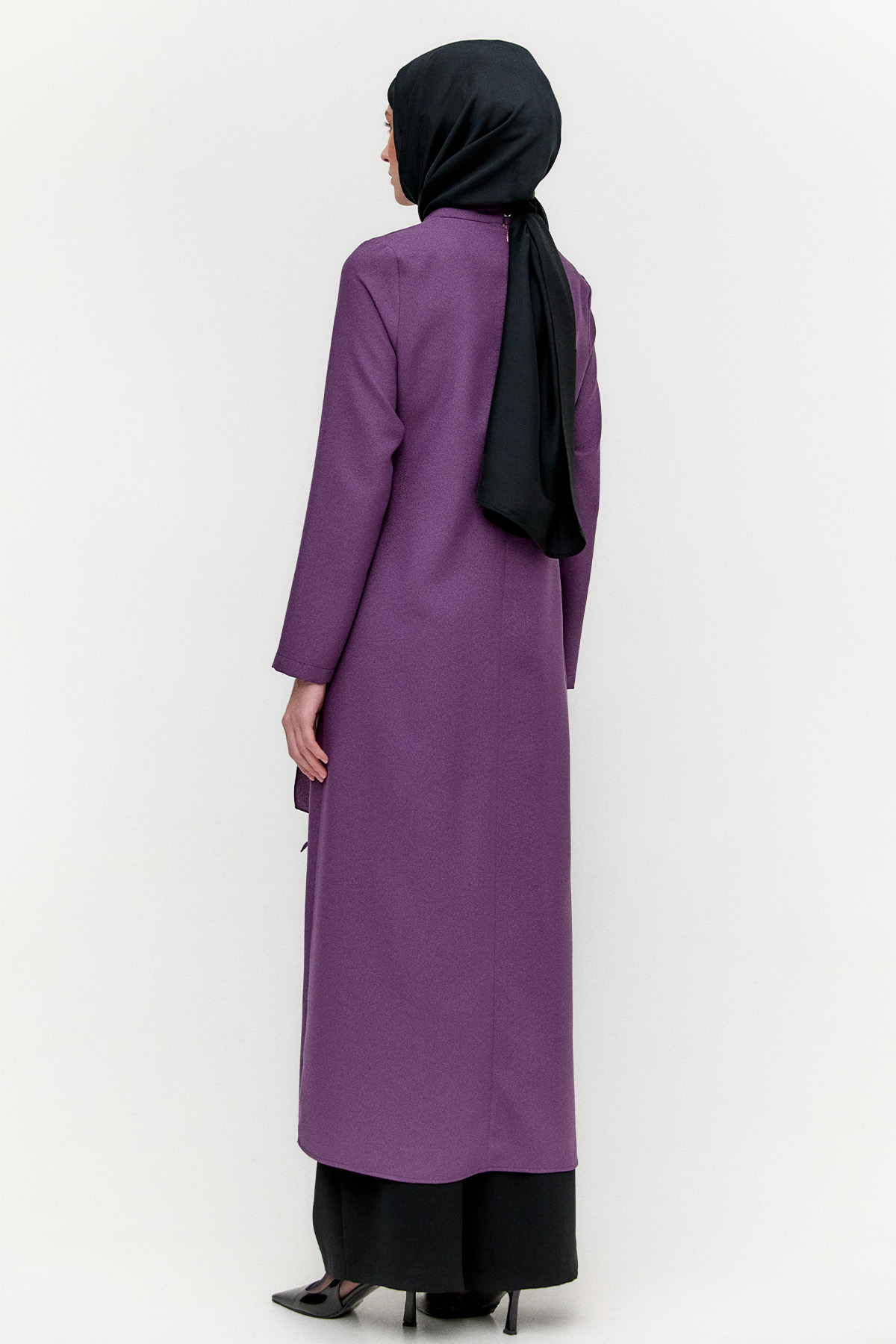 Işıltılı Asimetrik Kesim İkili Takım, Tesettür Giyim