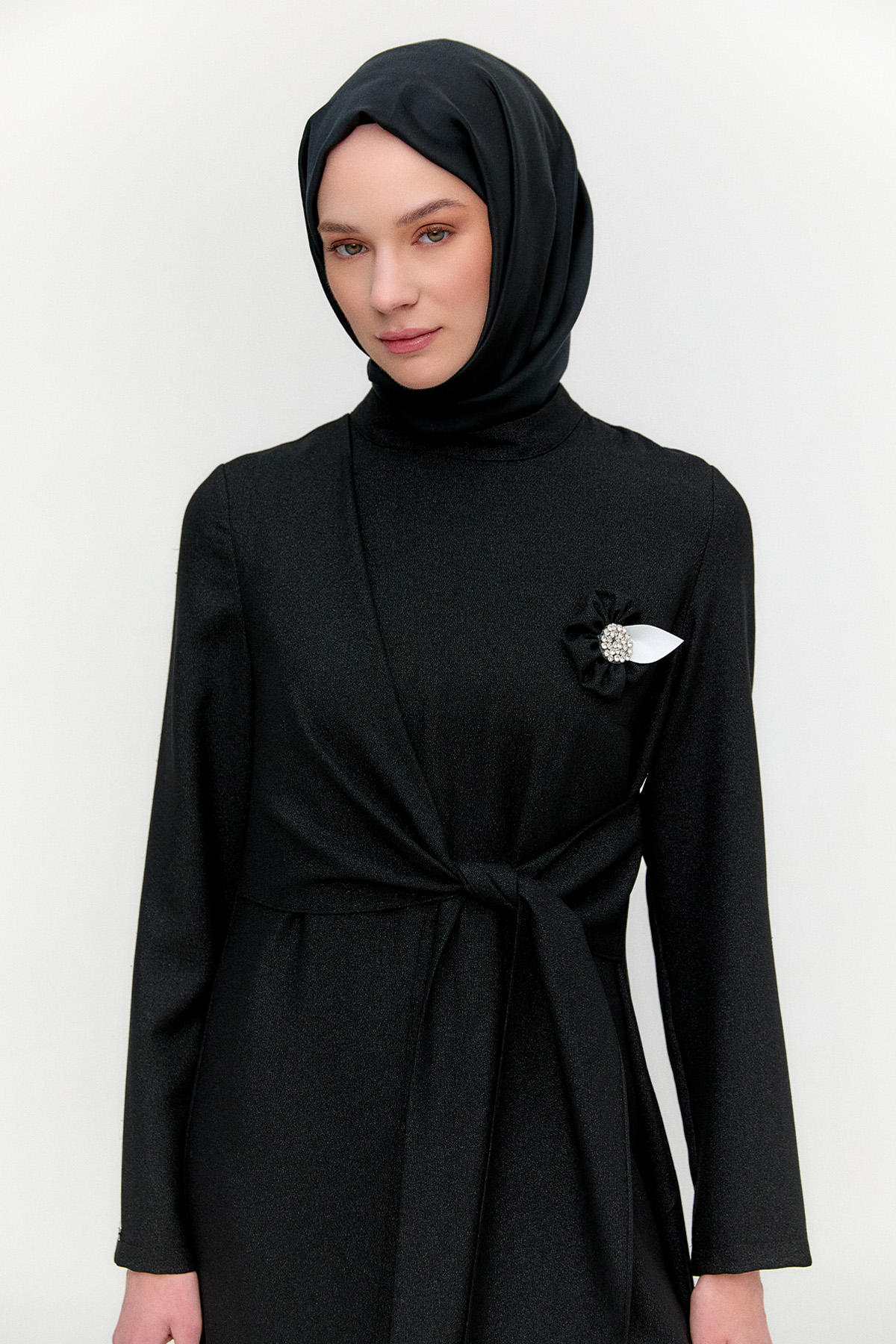 Işıltılı Asimetrik Kesim İkili Takım, Tesettür Giyim