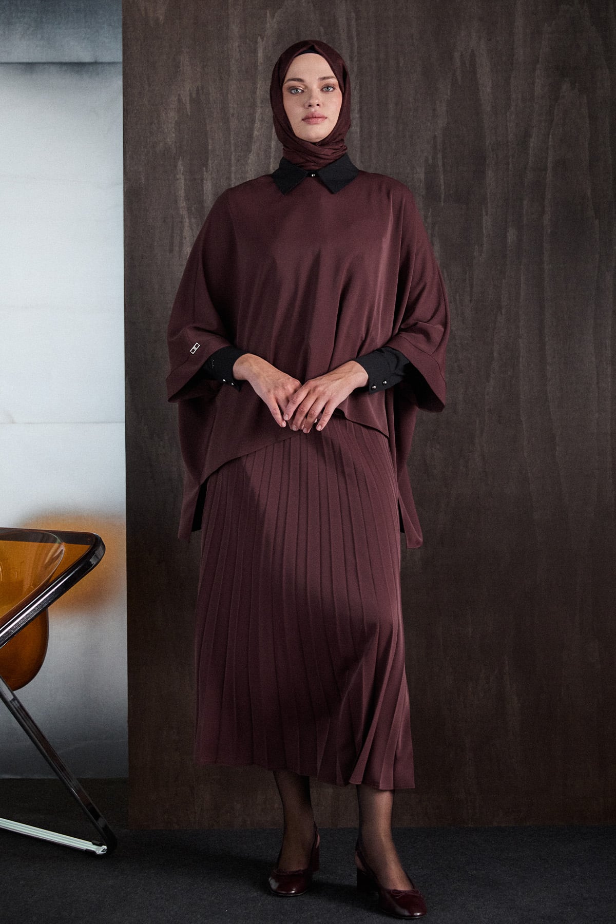 Piliseli Oversize İkili Takım, Tesettür Giyim