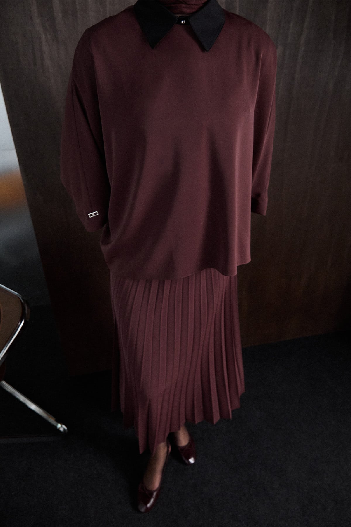 Piliseli Oversize İkili Takım, Tesettür Giyim