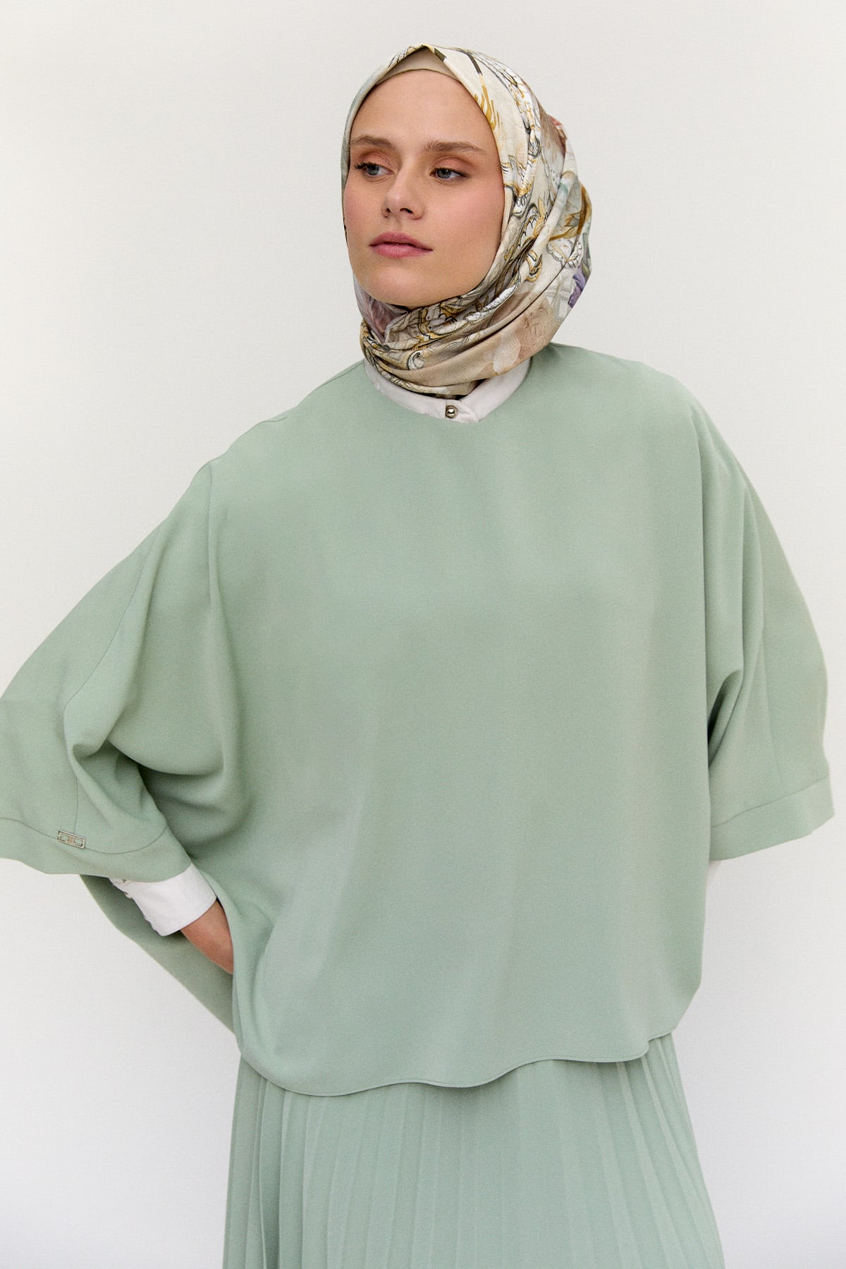 Piliseli Oversize İkili Takım, Tesettür Giyim