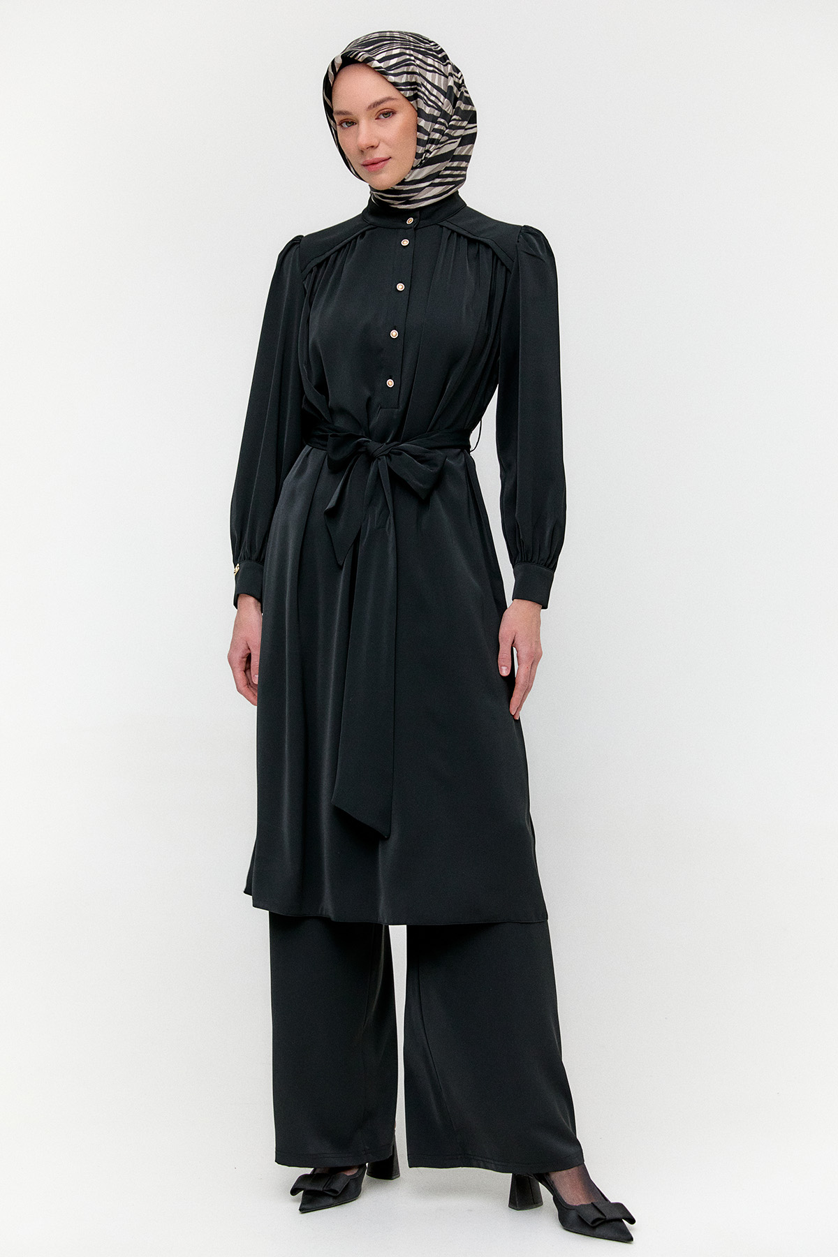 Kuşaklı İkili Takım, Tesettür Giyim