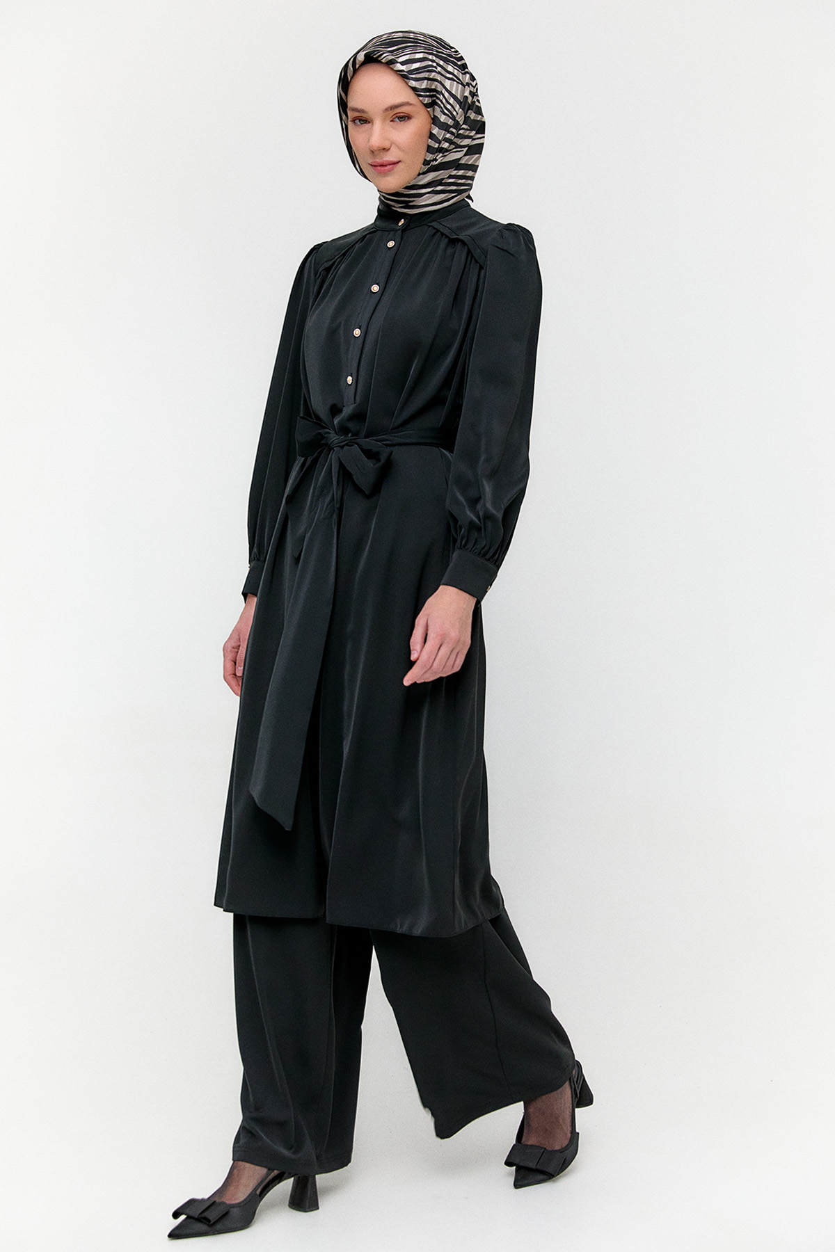 Kuşaklı İkili Takım, Tesettür Giyim