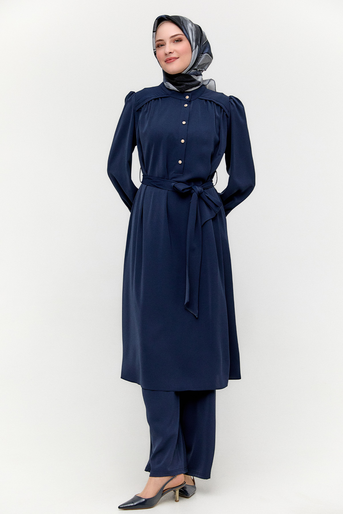 Kuşaklı İkili Takım, Tesettür Giyim