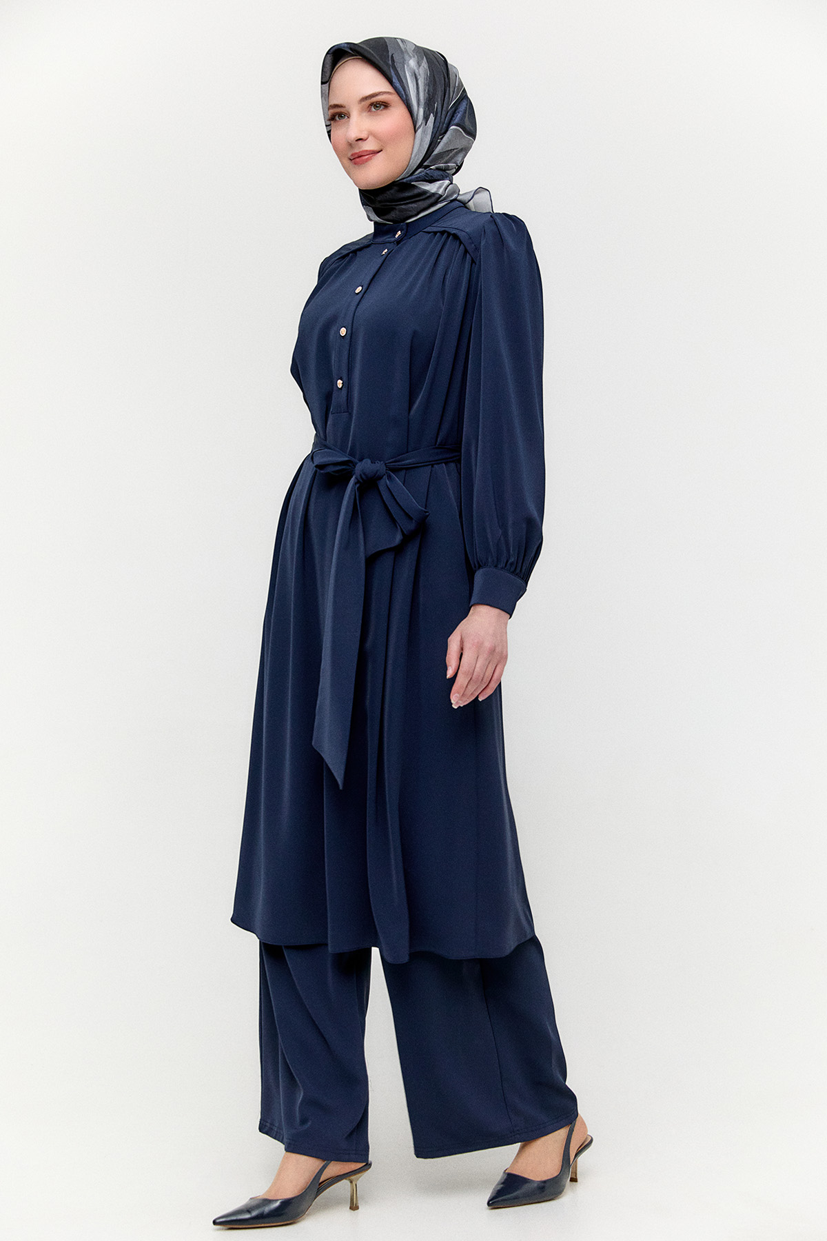 Kuşaklı İkili Takım, Tesettür Giyim