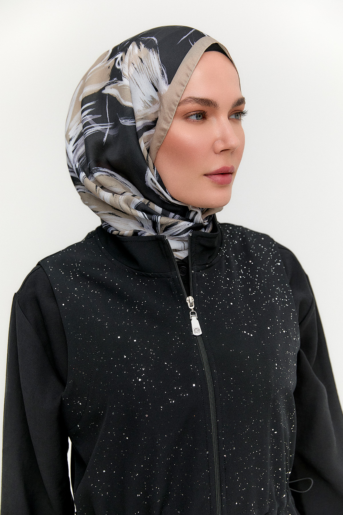 Sim Baskılı Yelekli İkili Takım, Tesettür Giyim