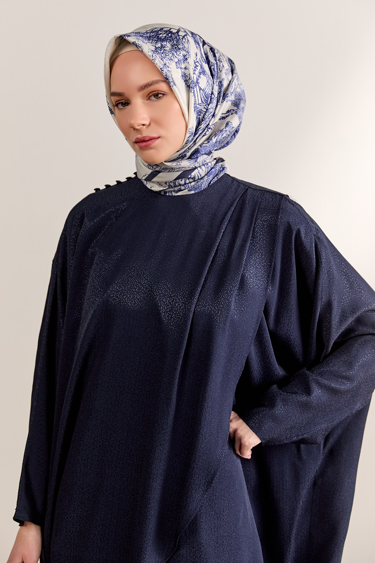 Dokulu Oversize İkili Takım, Tesettür Giyim