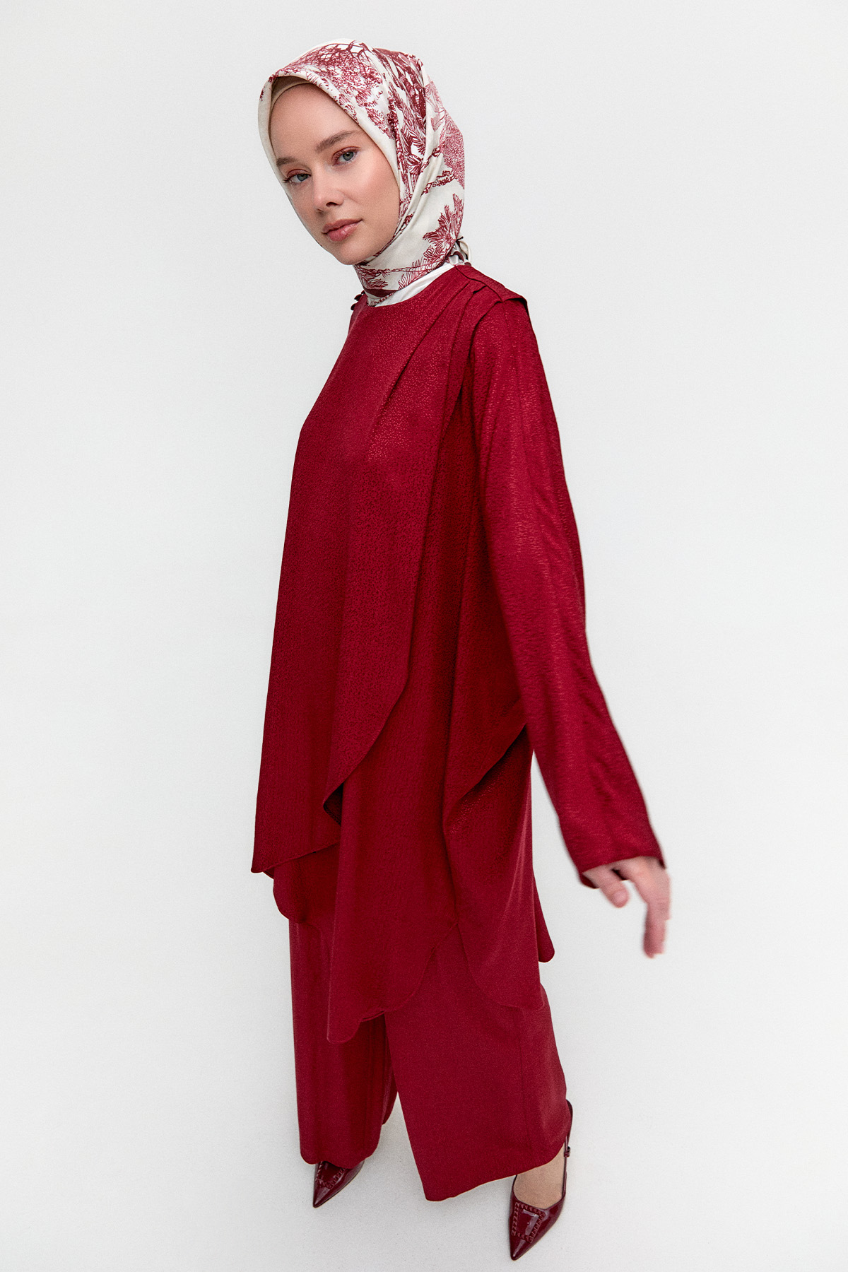 Dokulu Oversize İkili Takım, Tesettür Giyim