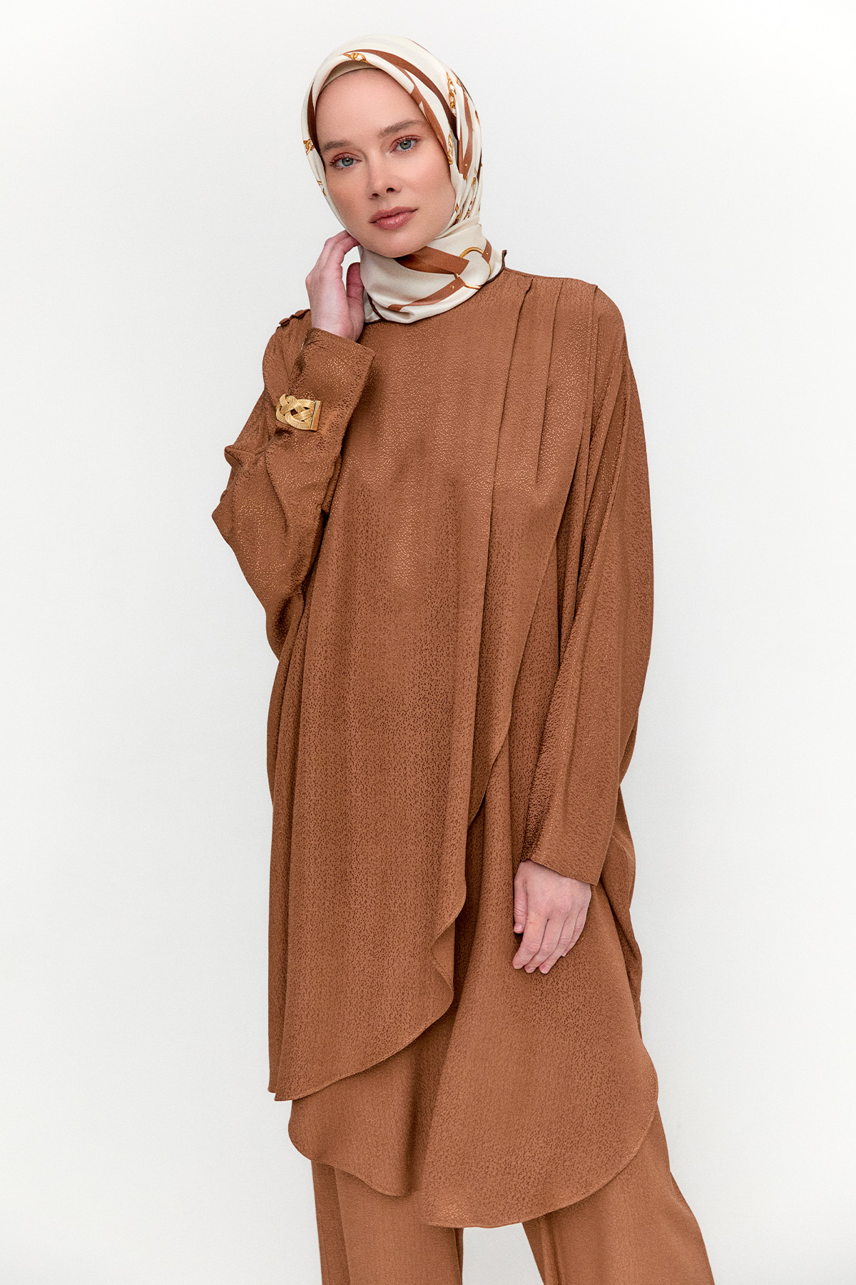 Dokulu Oversize İkili Takım, Tesettür Giyim
