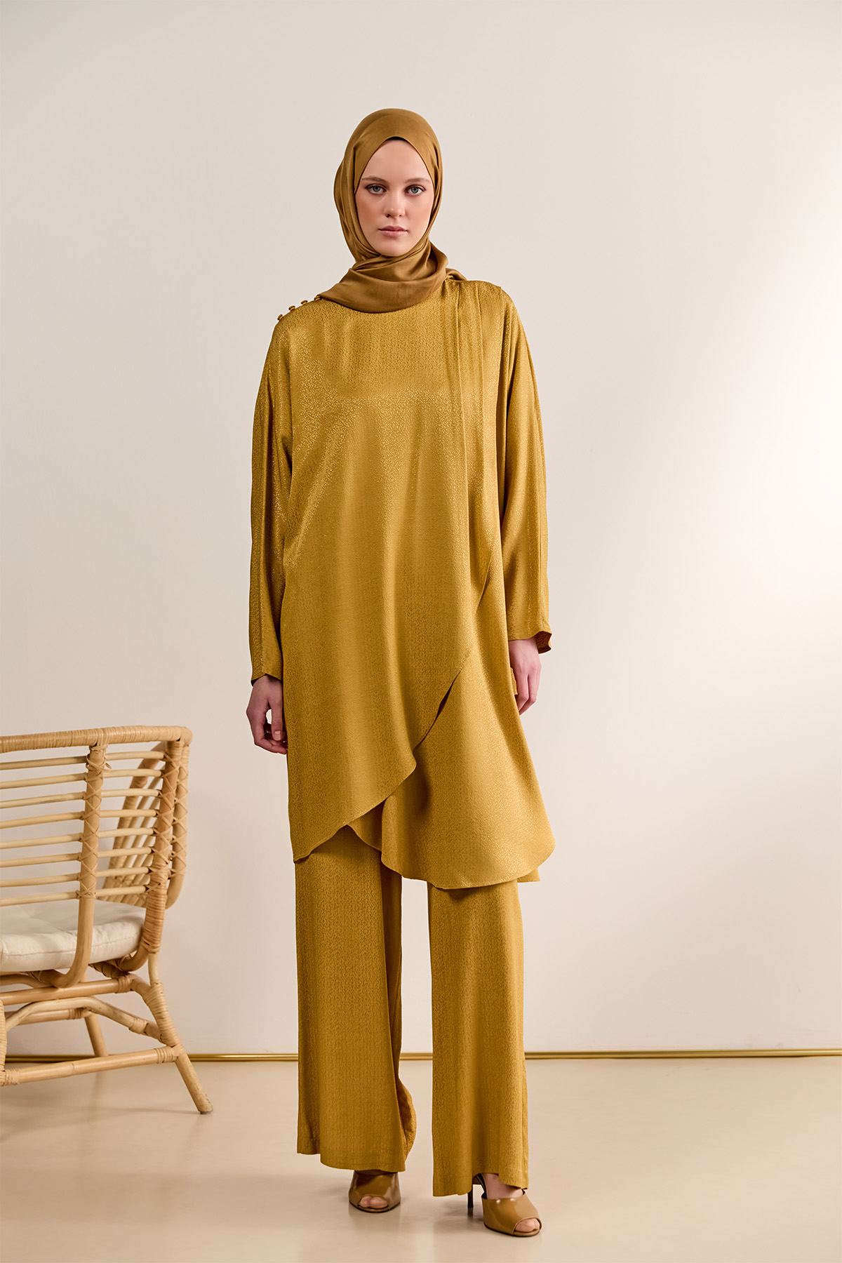 Dokulu Oversize İkili Takım, Tesettür Giyim