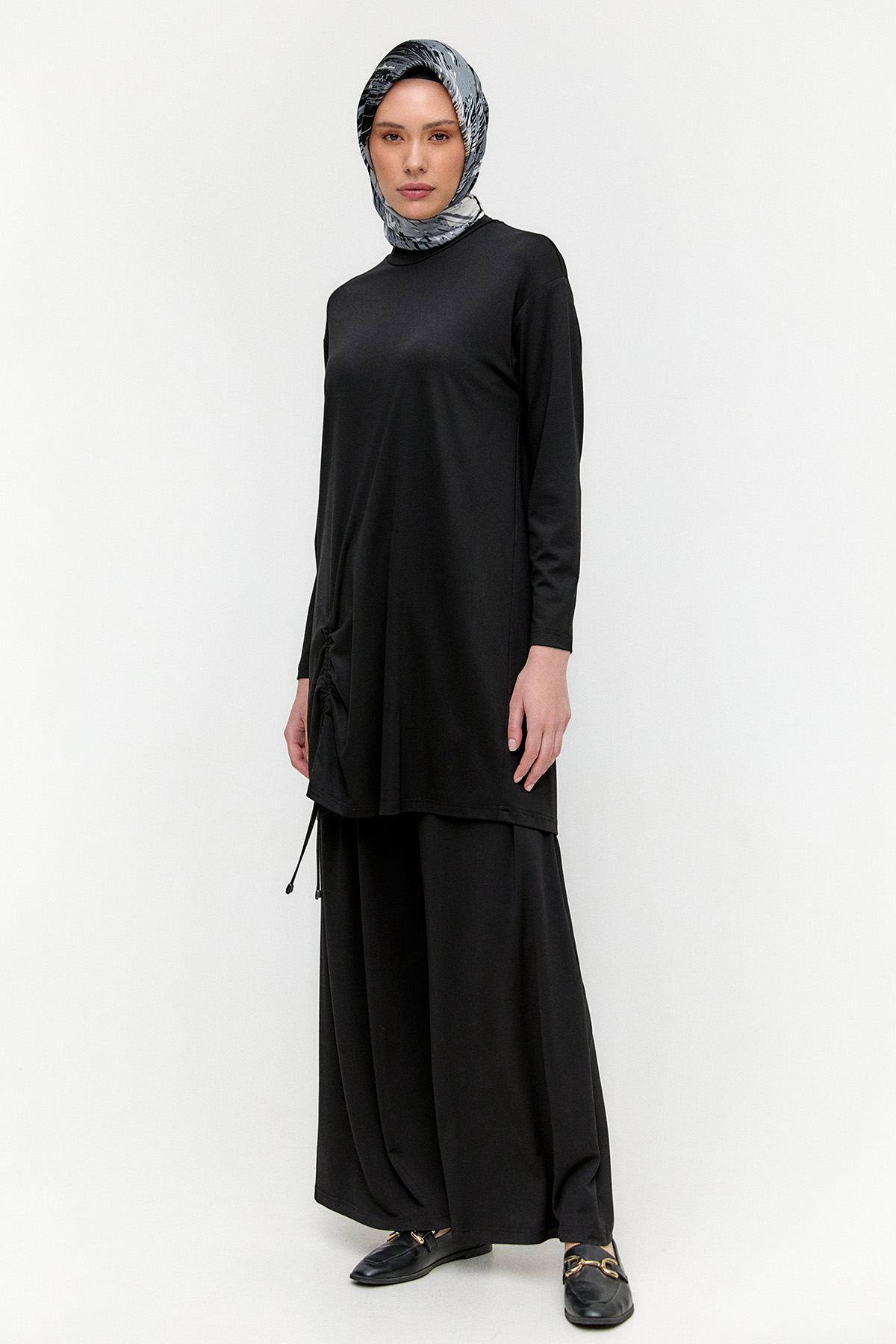 Büzgü Detaylı Modal İkili Takım, Tesettür Giyim