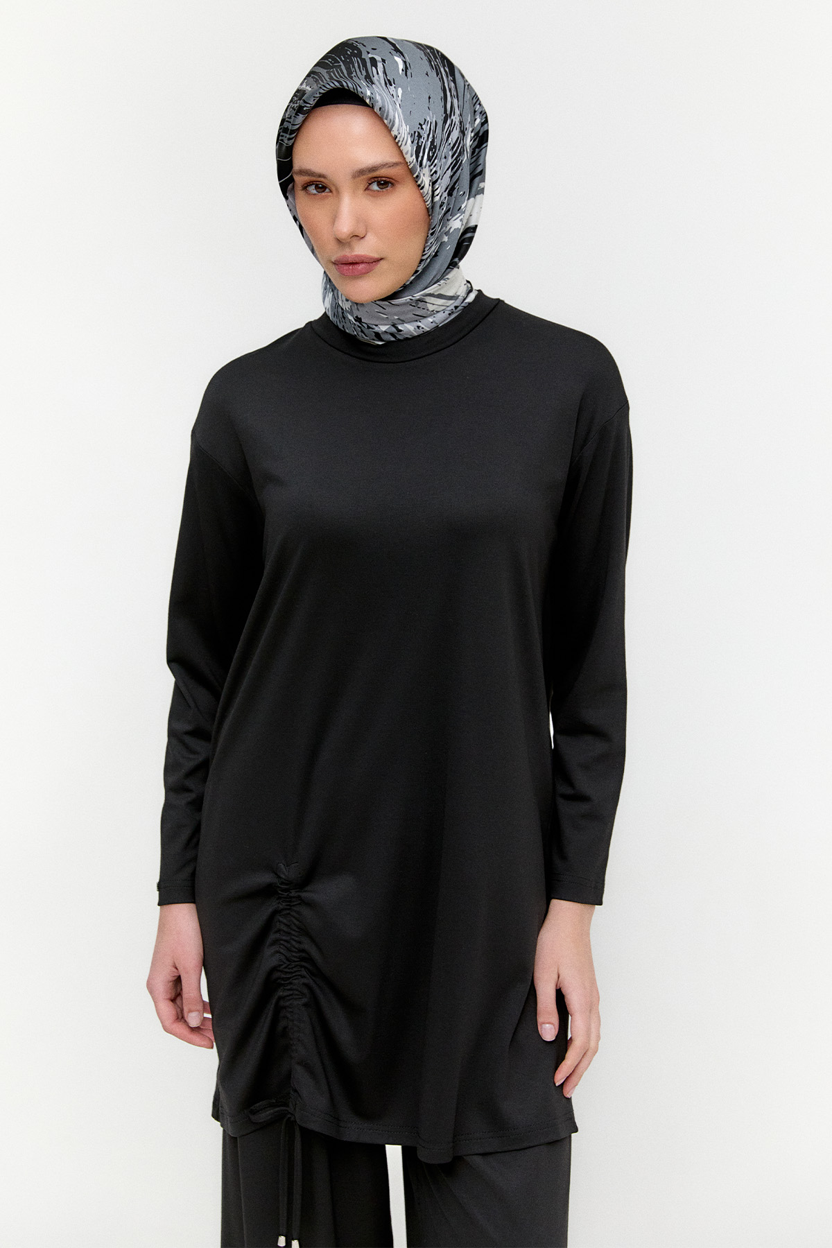 Büzgü Detaylı Modal İkili Takım, Tesettür Giyim