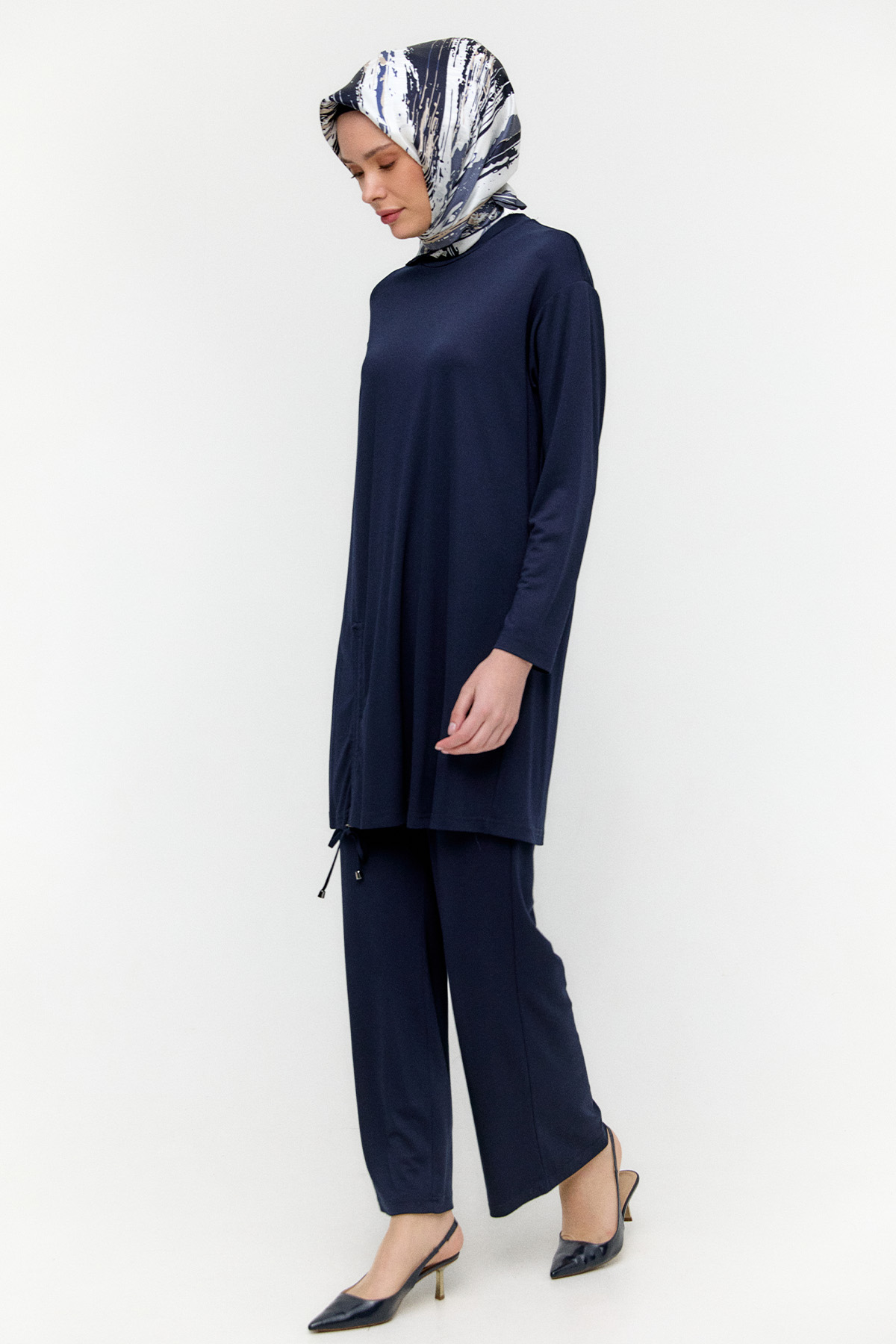 Büzgü Detaylı Modal İkili Takım, Tesettür Giyim