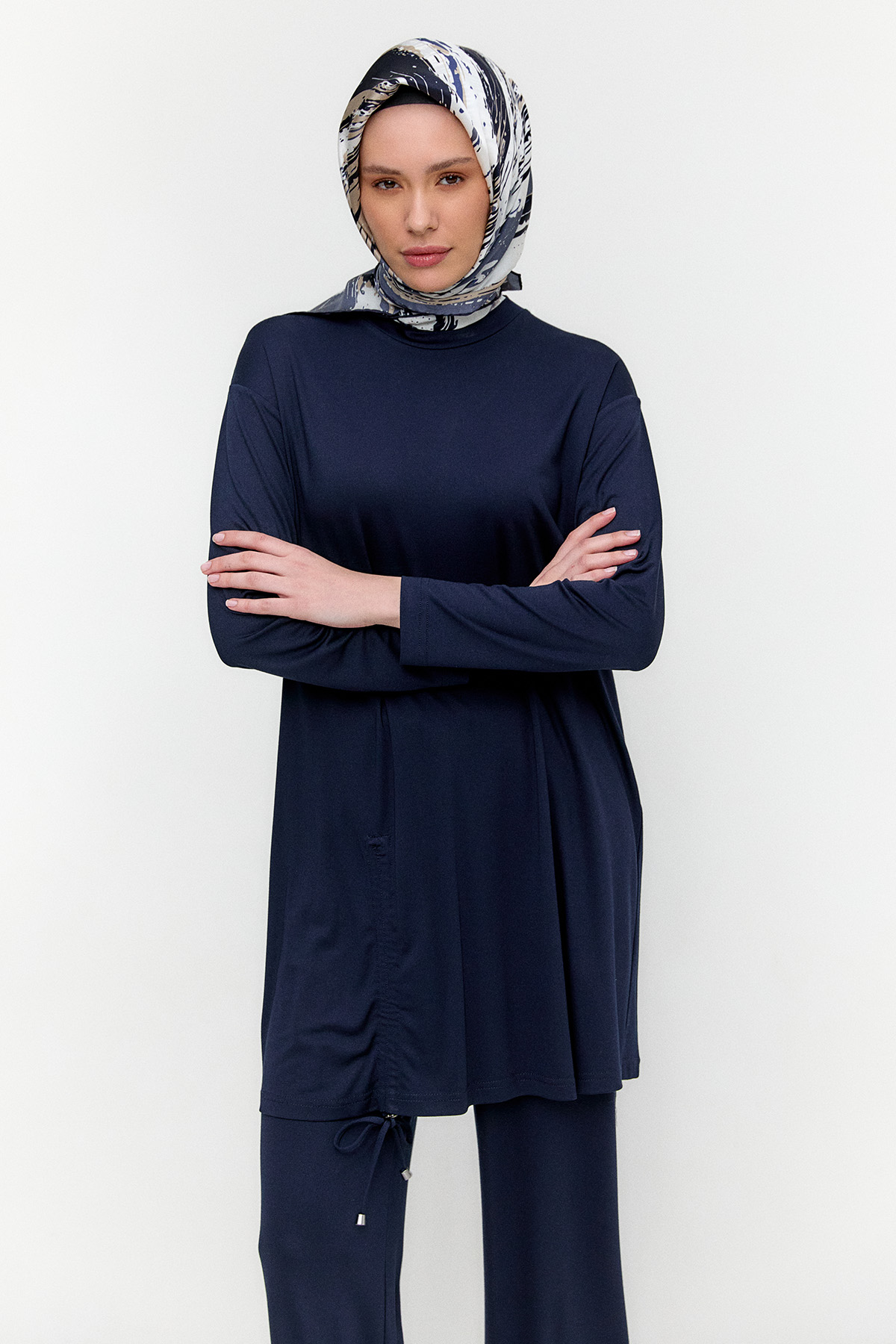Büzgü Detaylı Modal İkili Takım, Tesettür Giyim