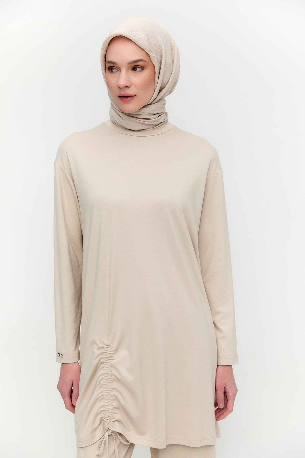 Büzgü Detaylı Modal İkili Takım, Tesettür Giyim