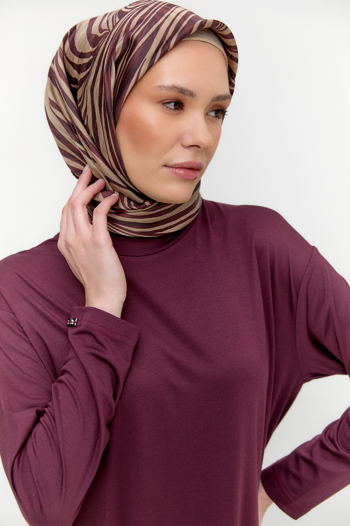 Büzgü Detaylı Modal İkili Takım, Tesettür Giyim