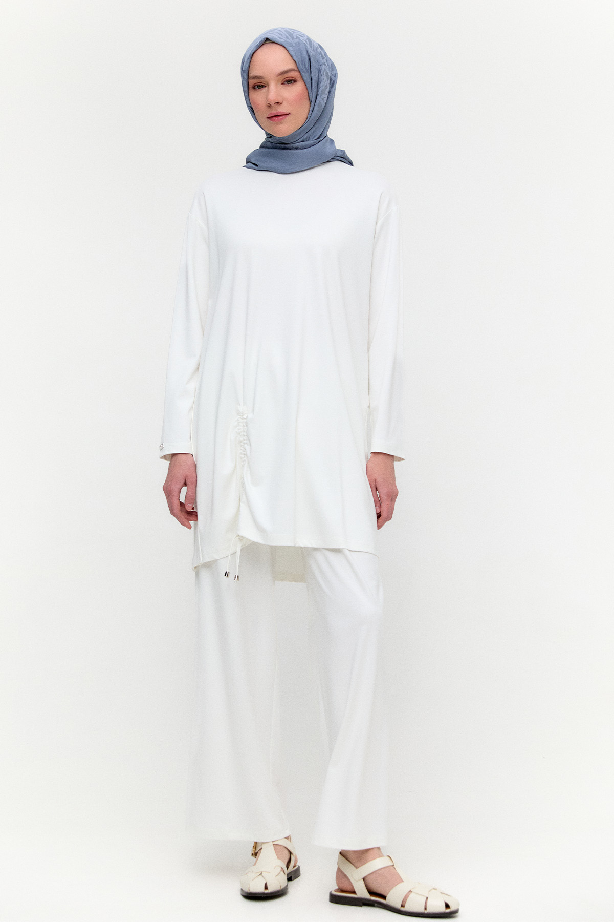 Büzgü Detaylı Modal İkili Takım, Tesettür Giyim