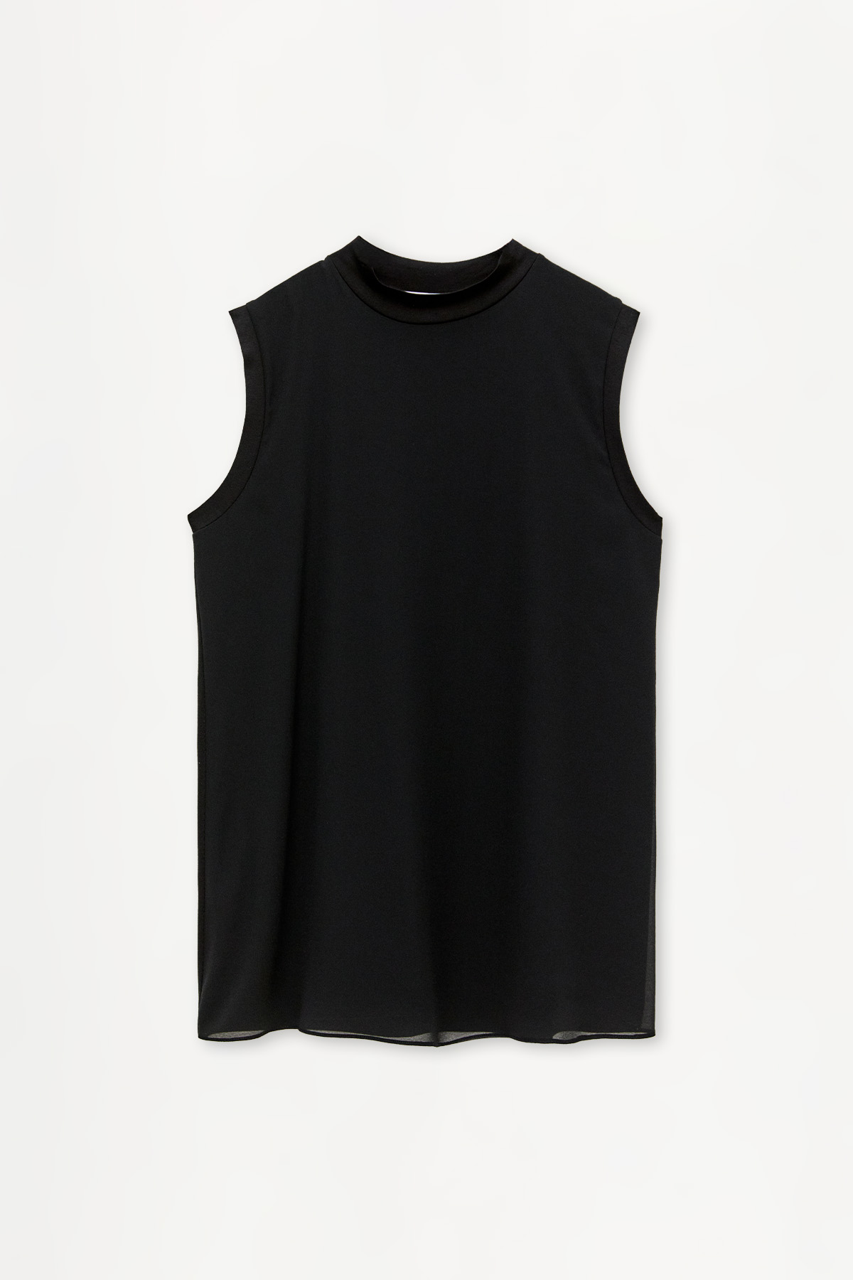 Sıfır Kollu Şifonlu Basic Tunik, Tesettür Giyim