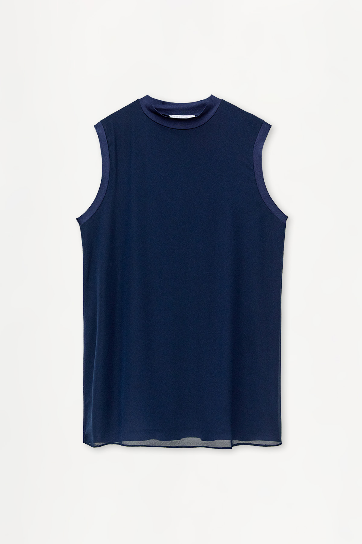 Sıfır Kollu Şifonlu Basic Tunik, Tesettür Giyim