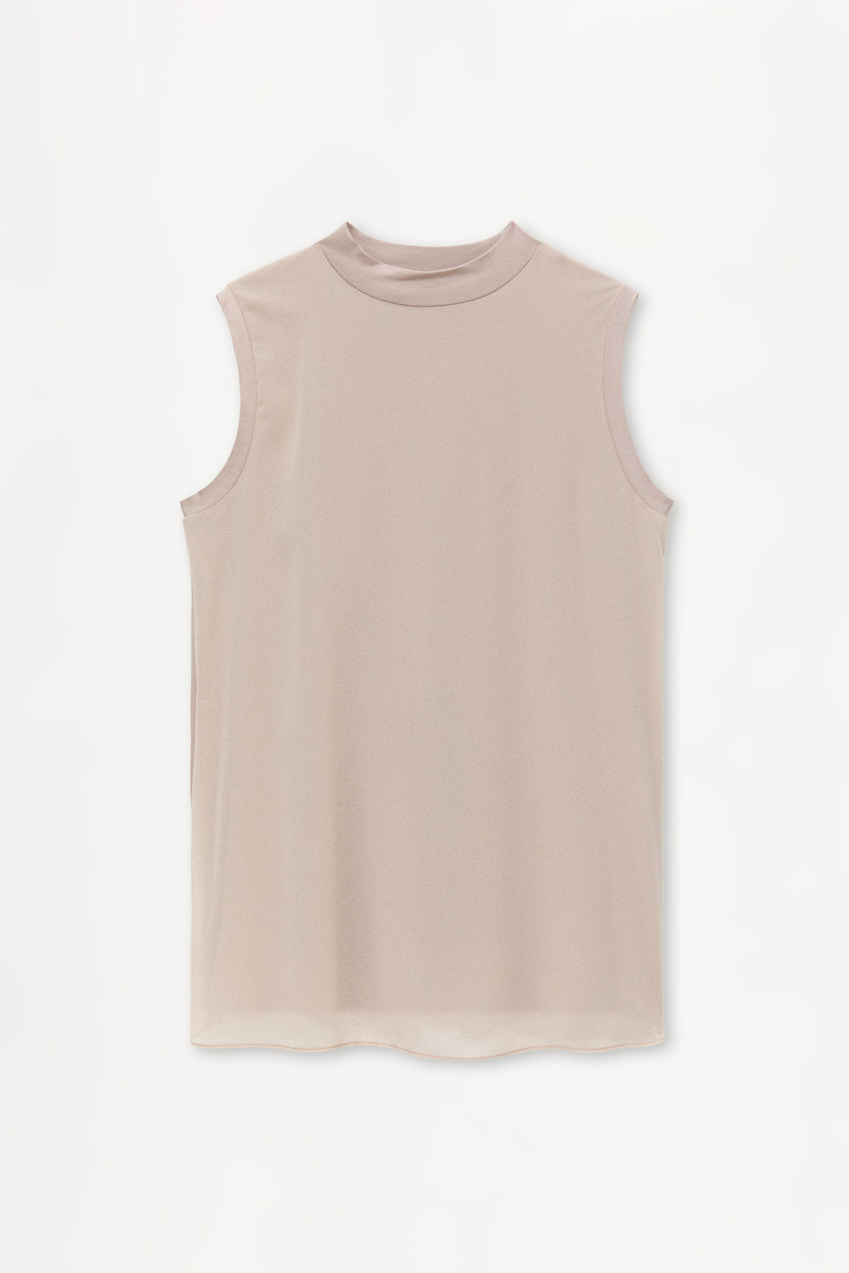 Sıfır Kollu Şifonlu Basic Tunik, Tesettür Giyim