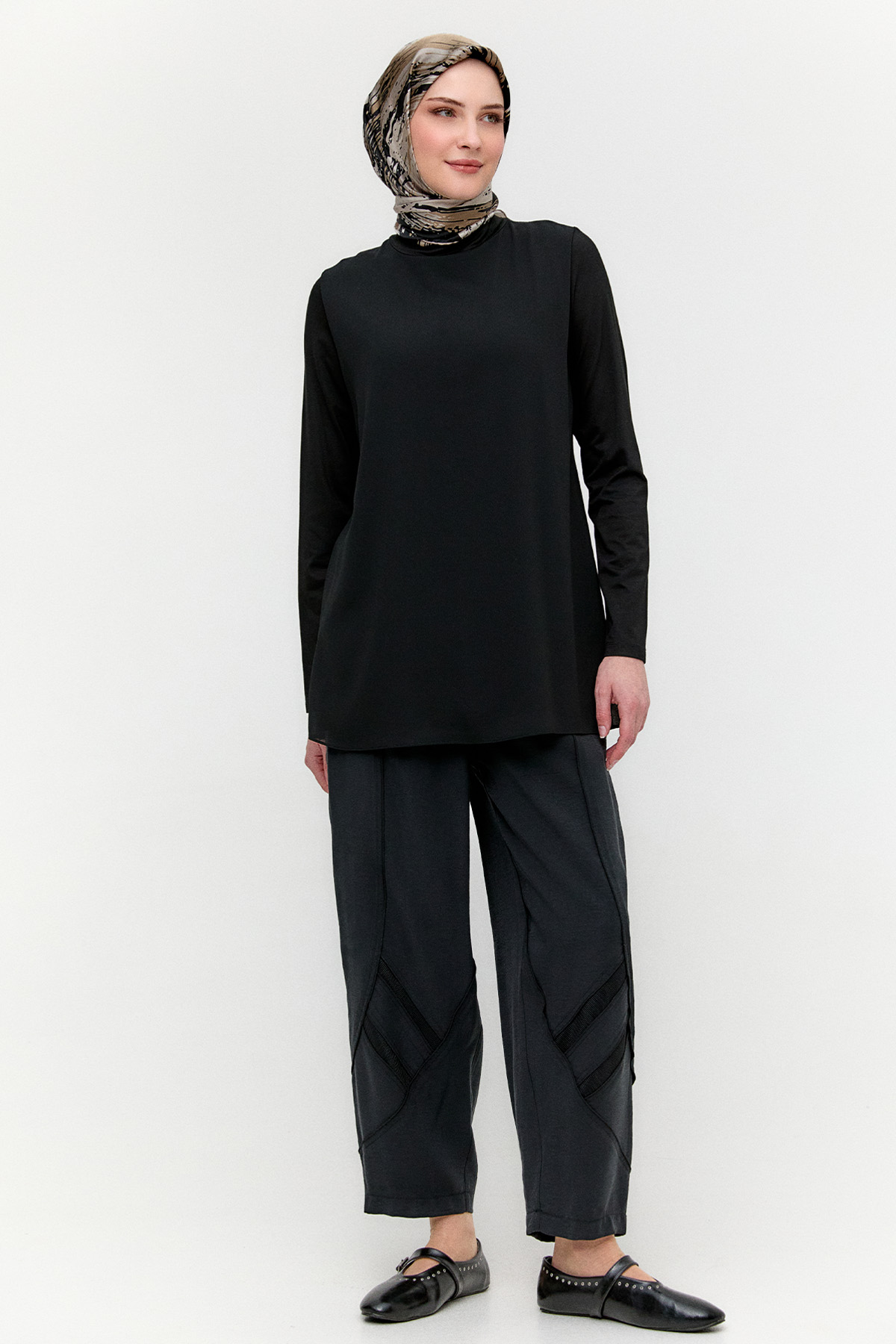 Şifon Parçalı Basic Tunik, Tesettür Giyim