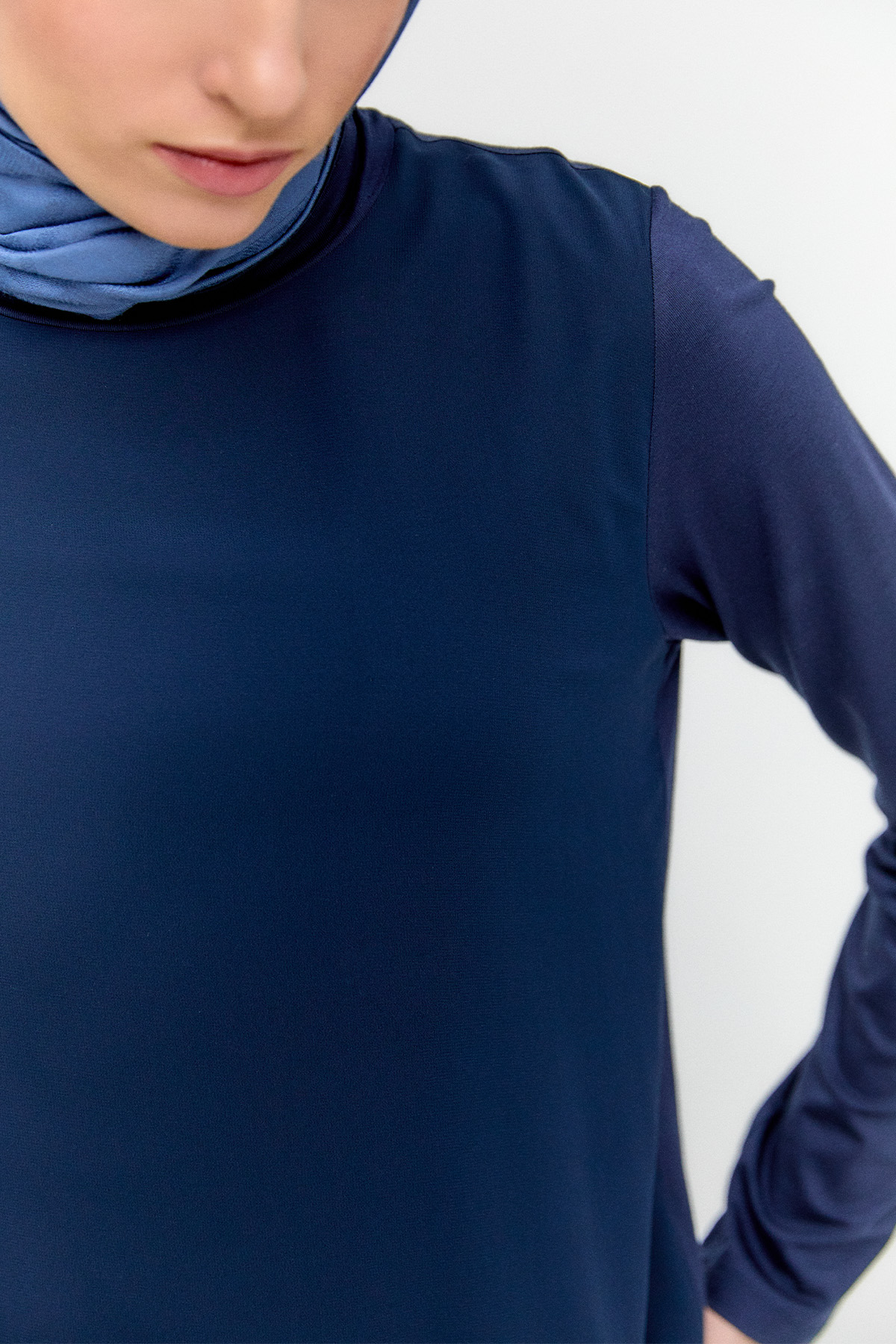 Şifon Parçalı Basic Tunik, Tesettür Giyim