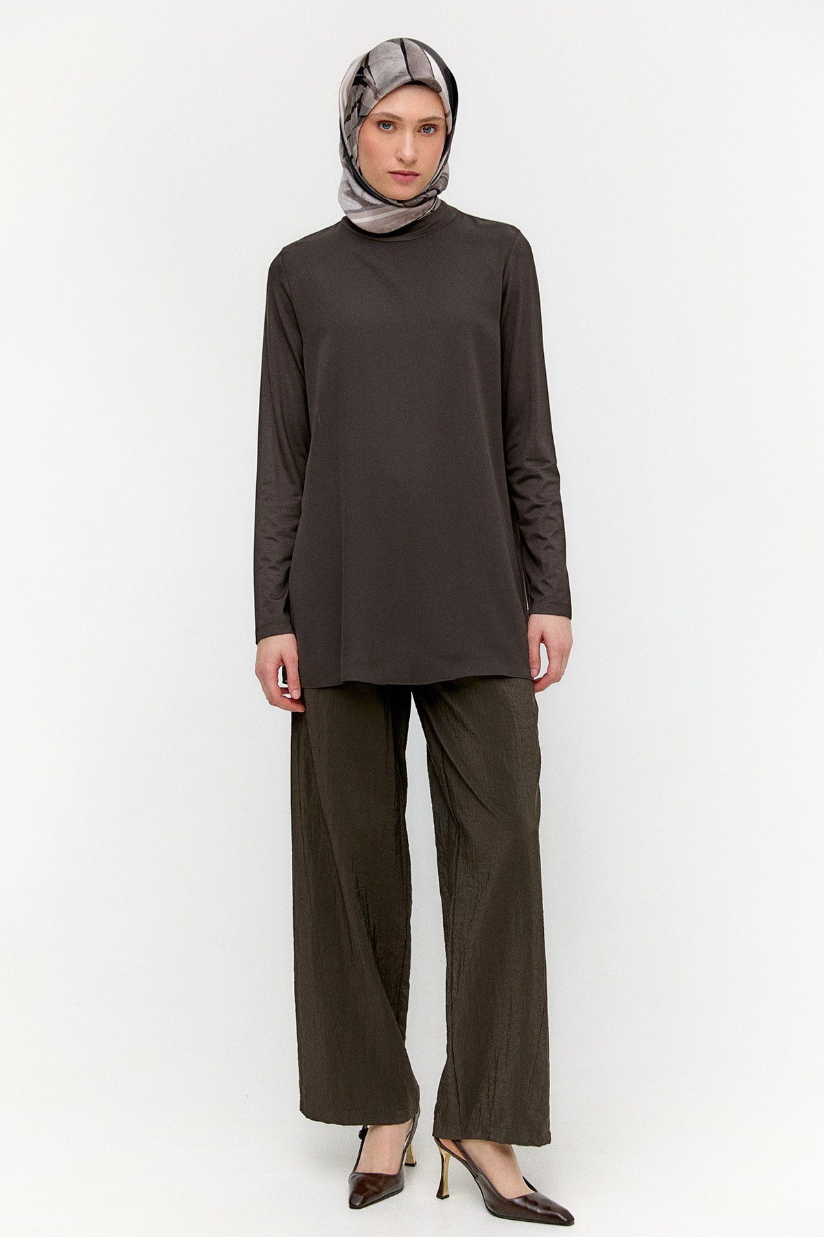 Şifon Parçalı Basic Tunik, Tesettür Giyim