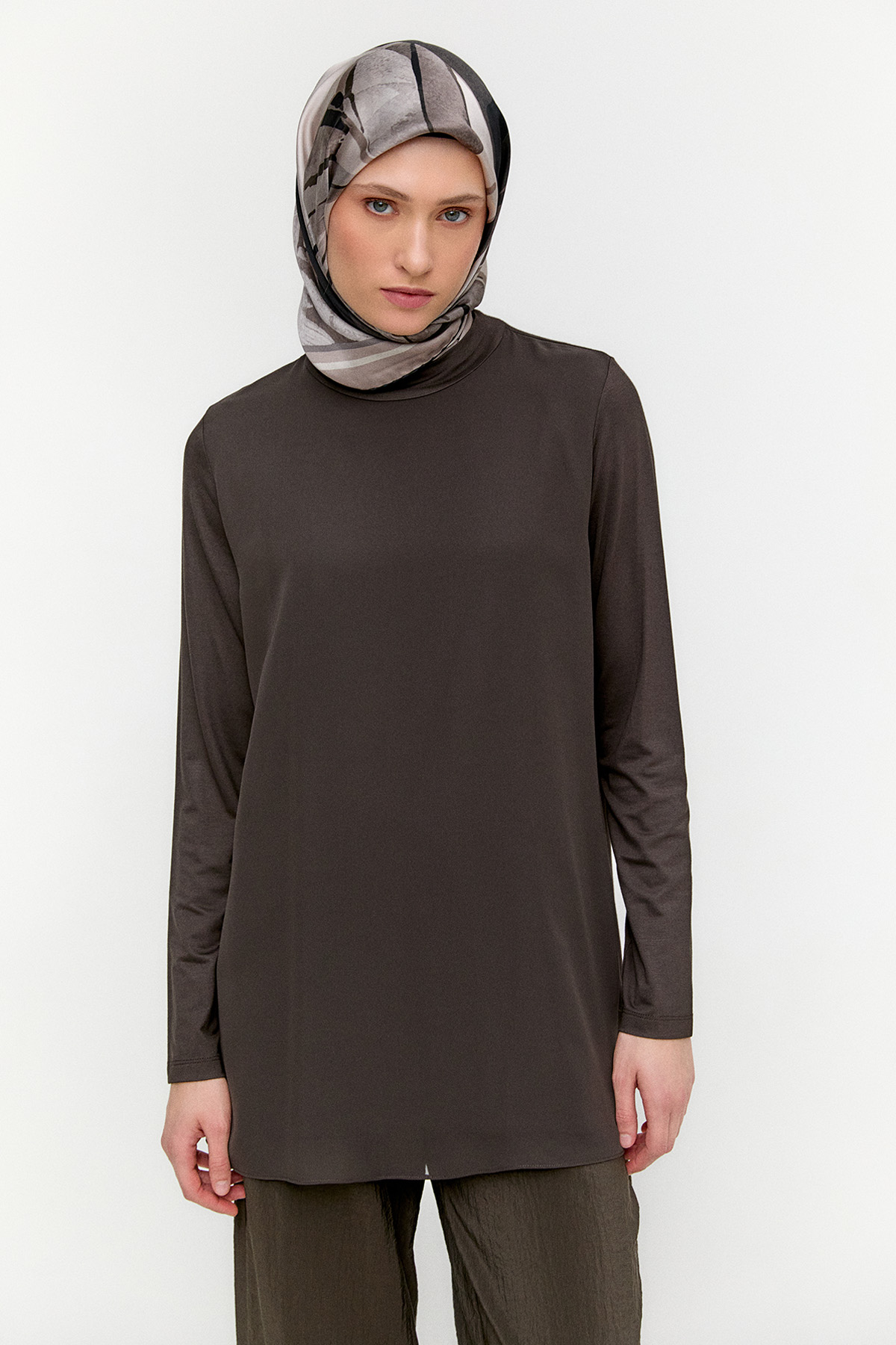 Şifon Parçalı Basic Tunik, Tesettür Giyim