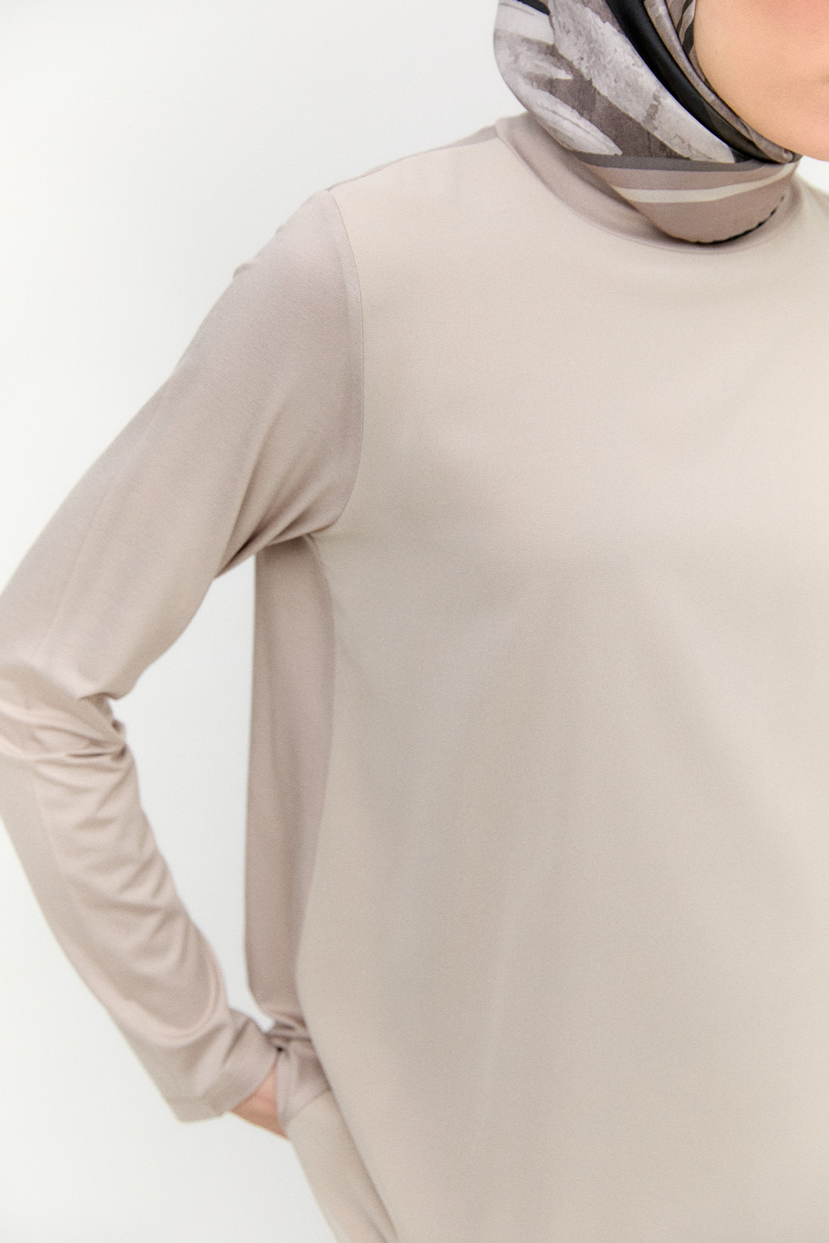 Şifon Parçalı Basic Tunik, Tesettür Giyim