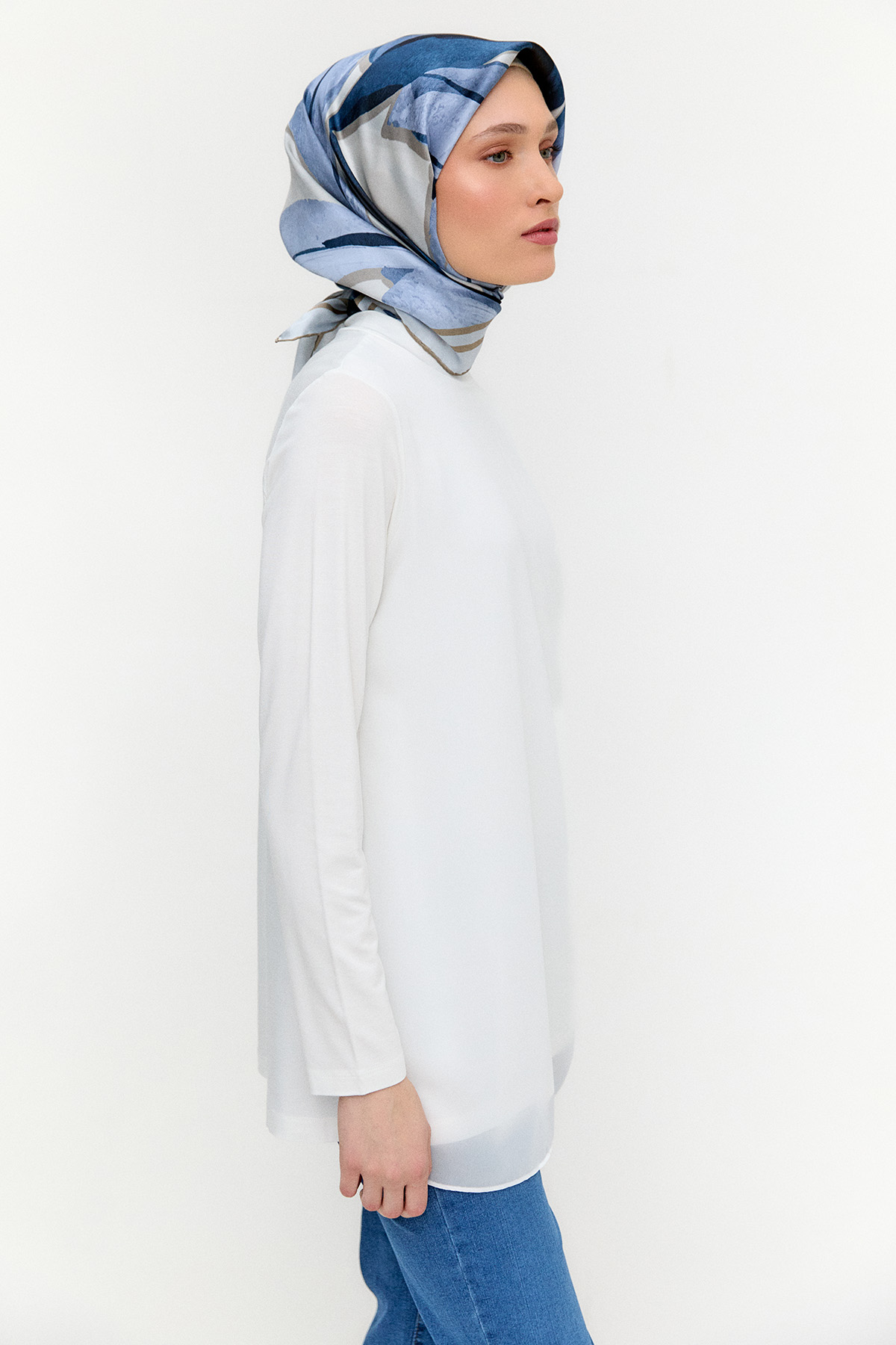 Şifon Parçalı Basic Tunik, Tesettür Giyim