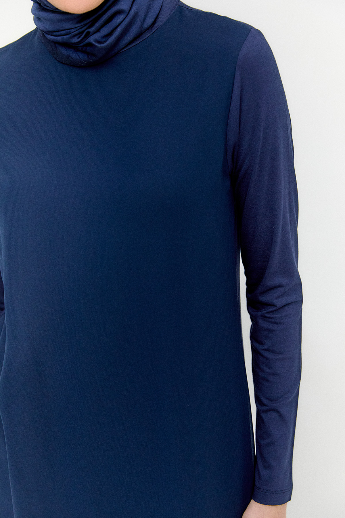 Şifon Parçalı Basic Uzun Tunik, Tesettür Giyim