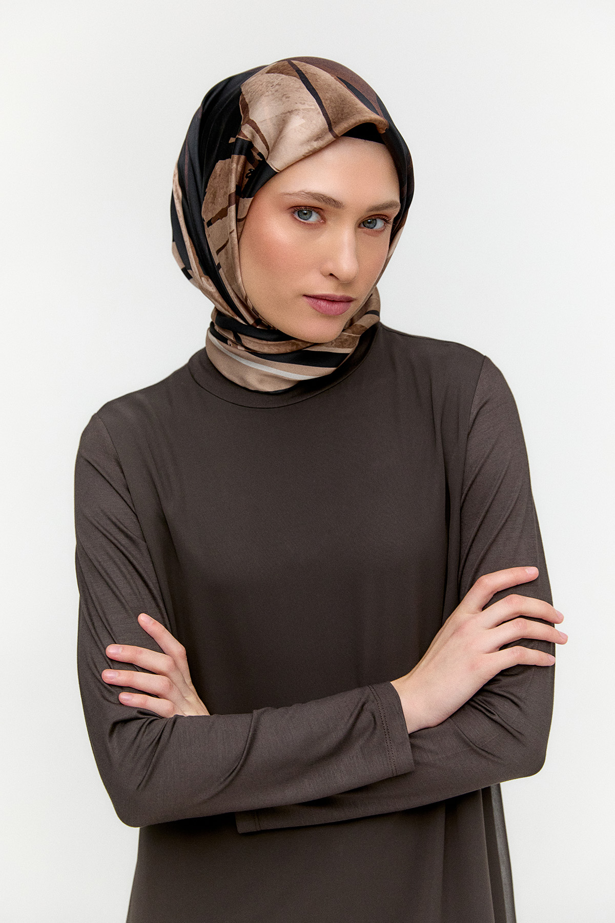 Şifon Parçalı Basic Uzun Tunik, Tesettür Giyim