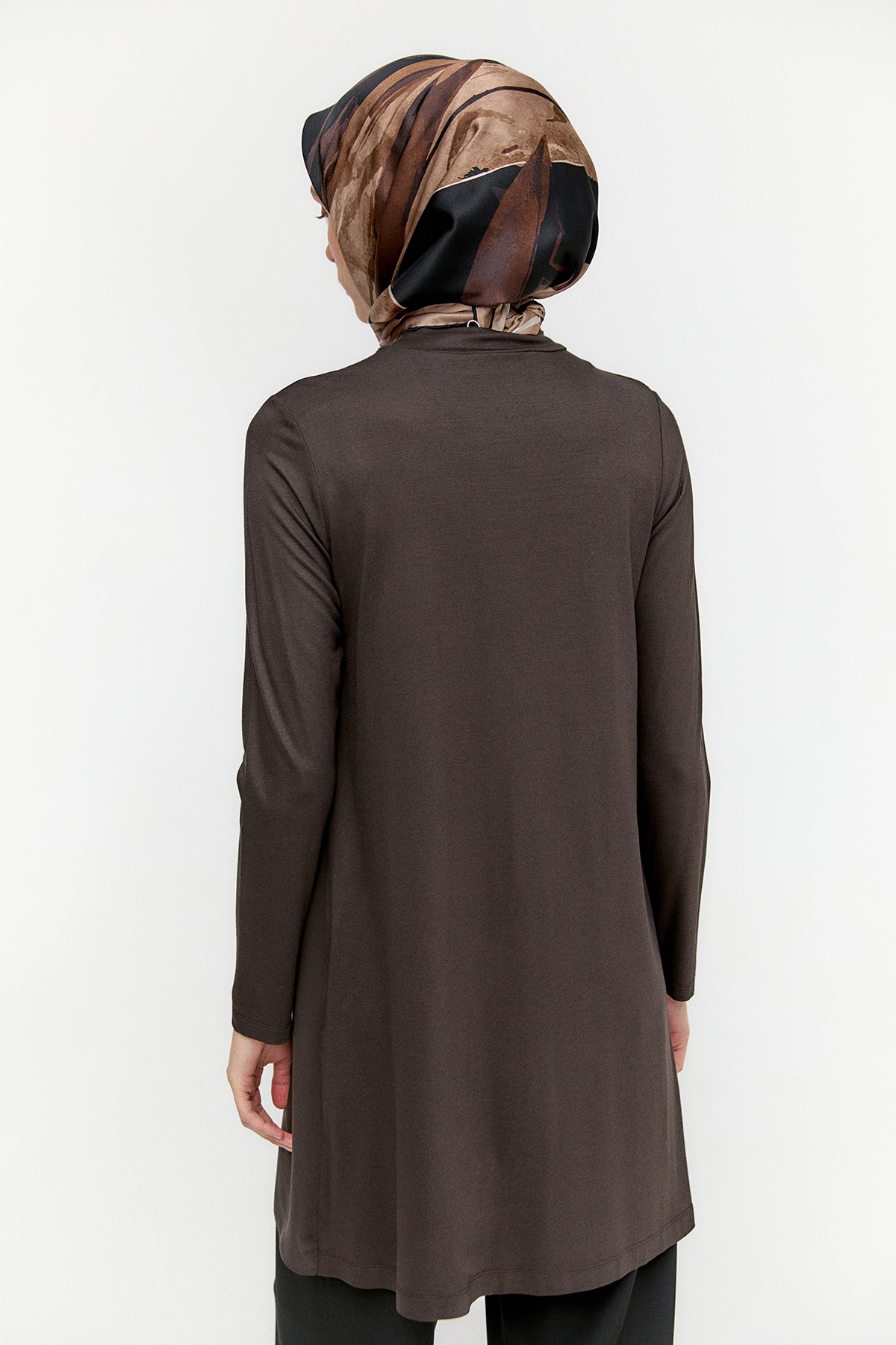 Şifon Parçalı Basic Uzun Tunik, Tesettür Giyim