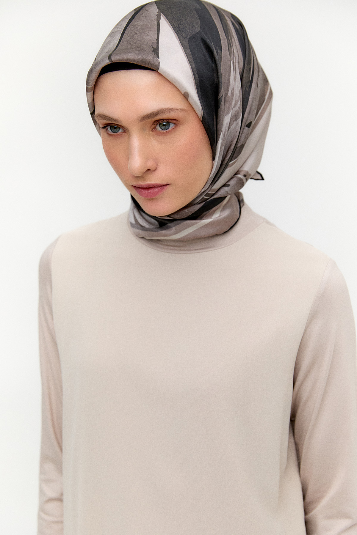 Şifon Parçalı Basic Uzun Tunik, Tesettür Giyim