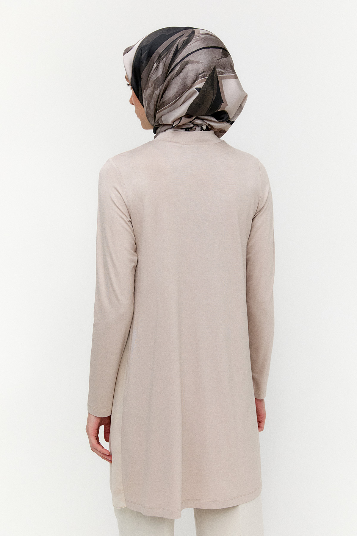 Şifon Parçalı Basic Uzun Tunik, Tesettür Giyim
