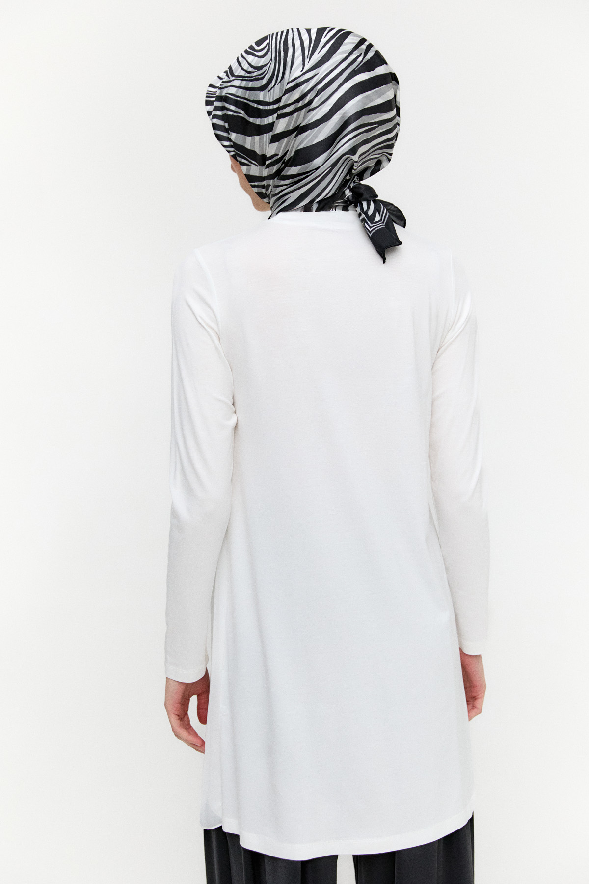 Şifon Parçalı Basic Uzun Tunik, Tesettür Giyim