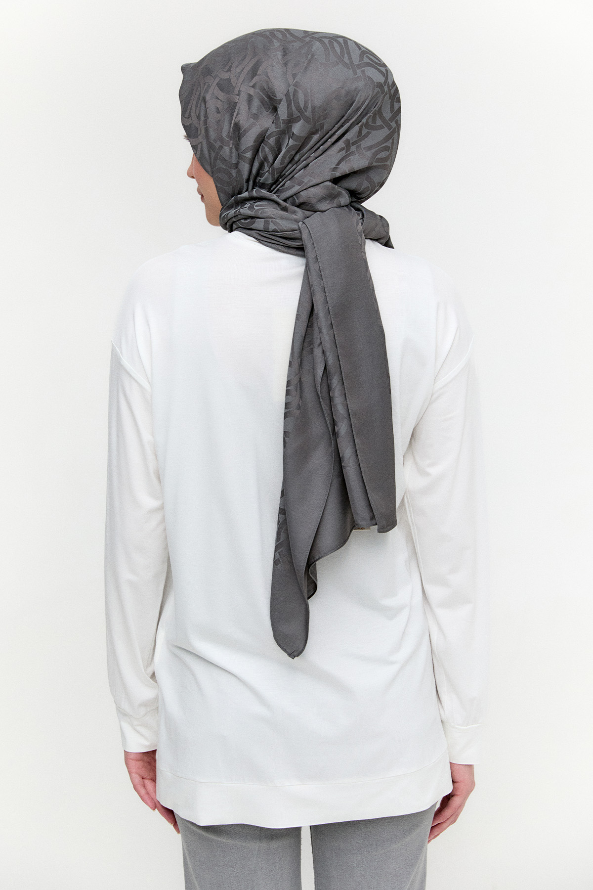 Metal Detaylı Oversize Penye Tunik, Tesettür Giyim