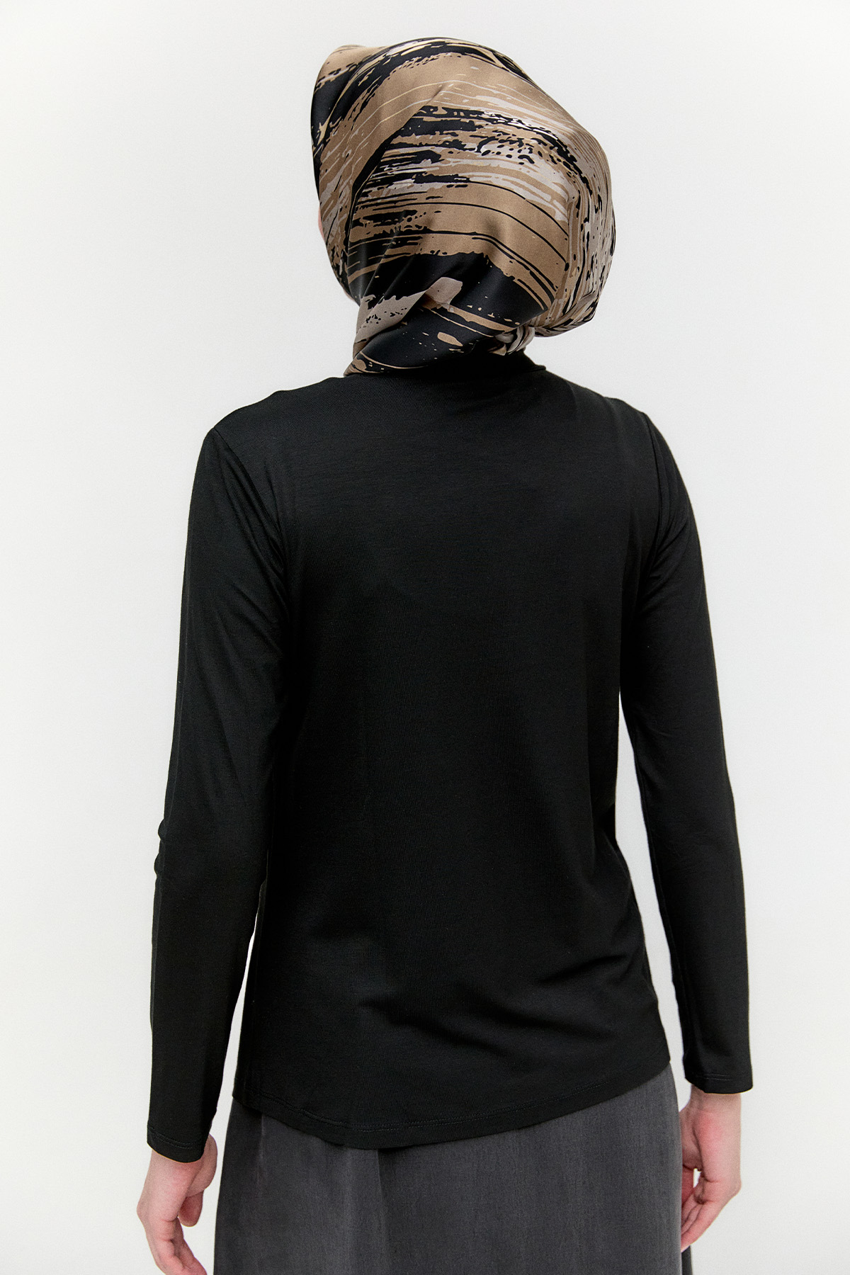 Basic Uzun Kollu Penye Tunik, Tesettür Giyim