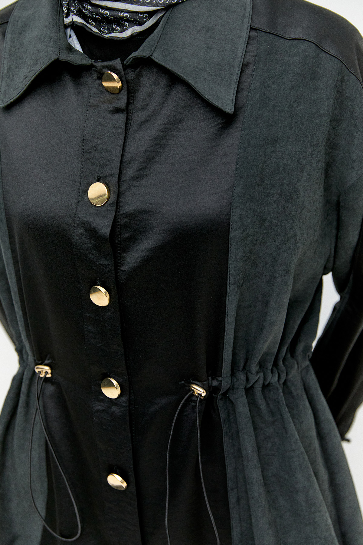 Düğmeli Lyocell Tunik, Tesettür Giyim