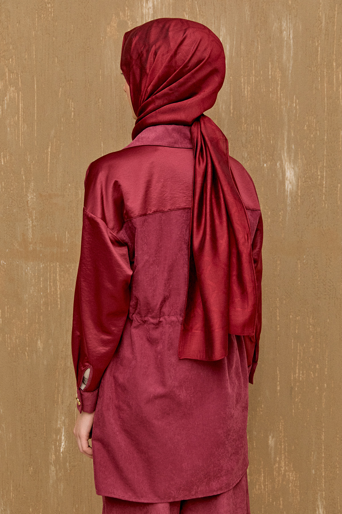 Düğmeli Lyocell Tunik, Tesettür Giyim