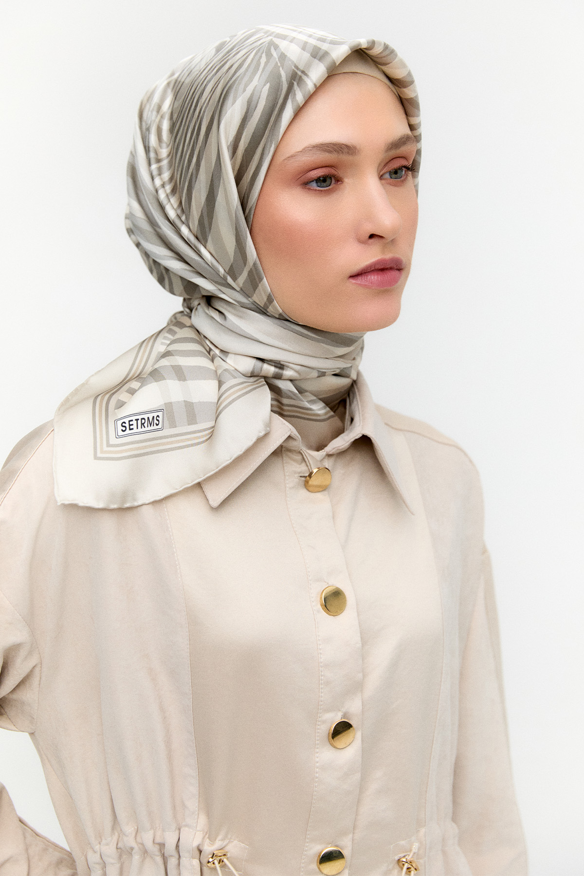 Düğmeli Lyocell Tunik, Tesettür Giyim