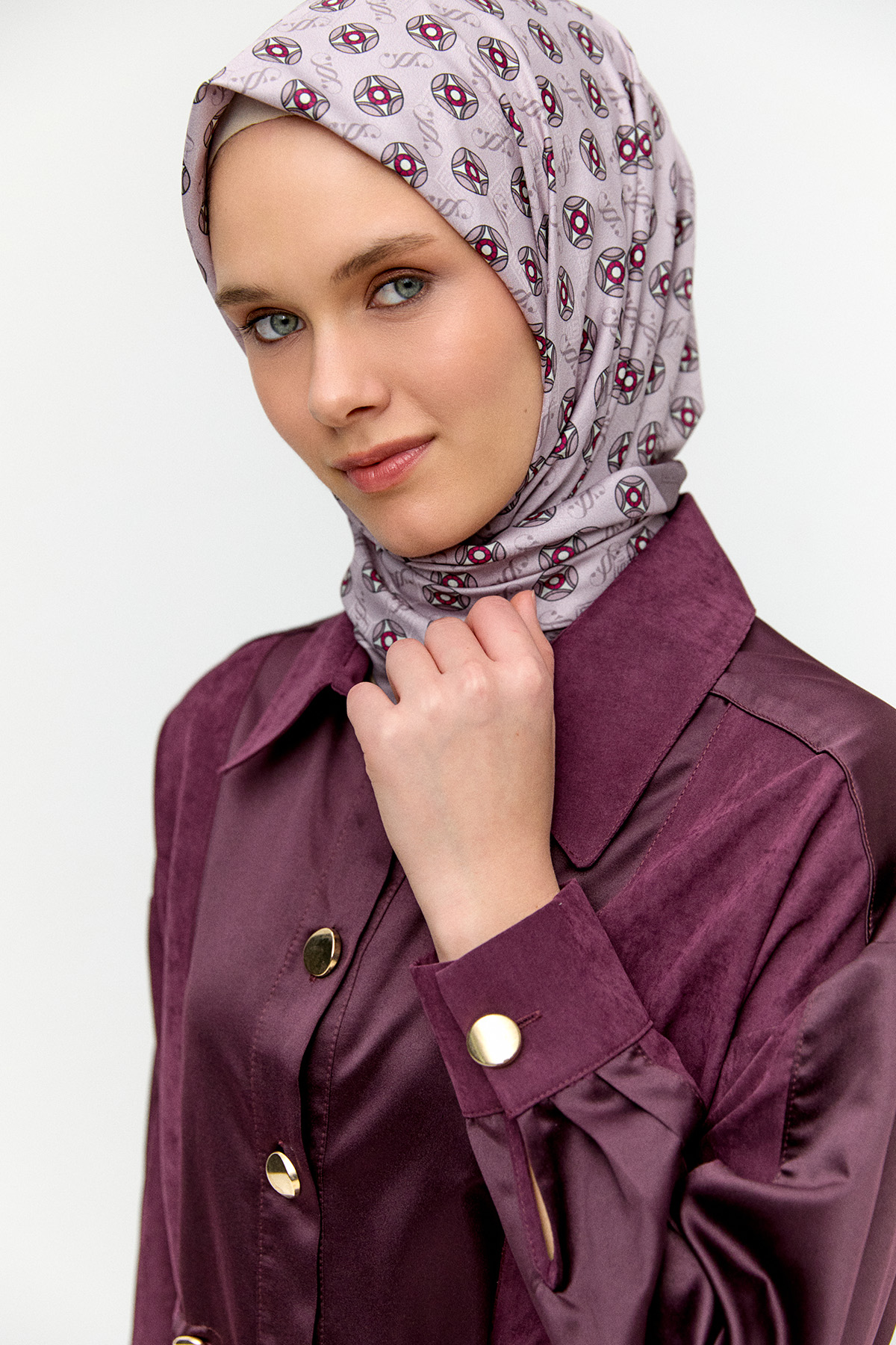 Düğmeli Lyocell Tunik, Tesettür Giyim