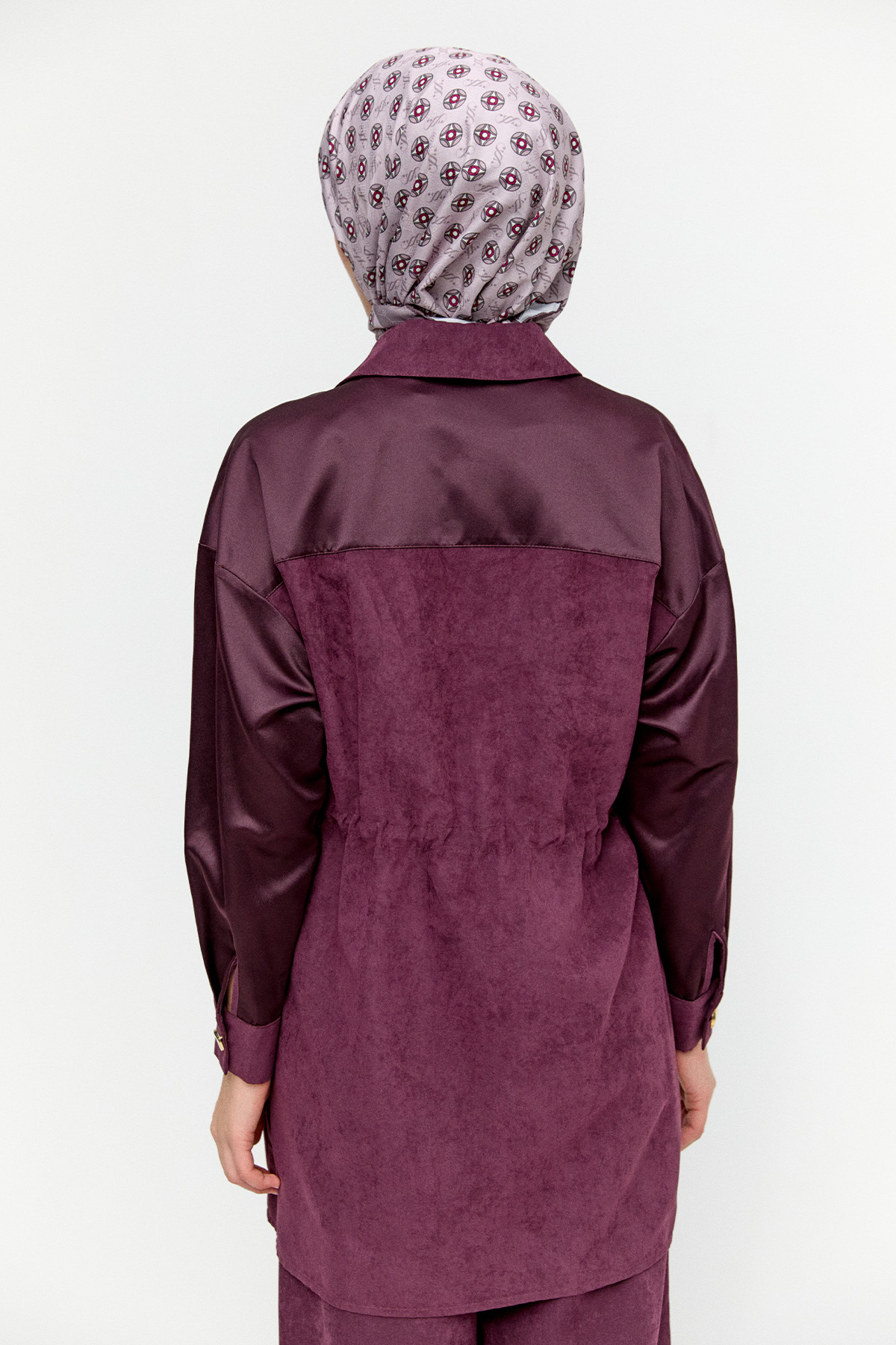 Düğmeli Lyocell Tunik, Tesettür Giyim