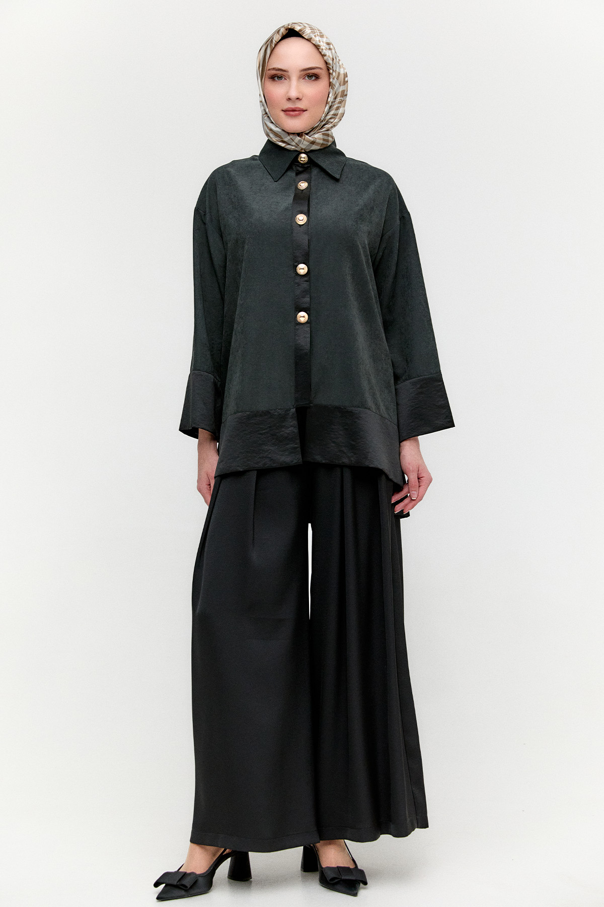 Lyocell Oversize Tunik, Tesettür Giyim