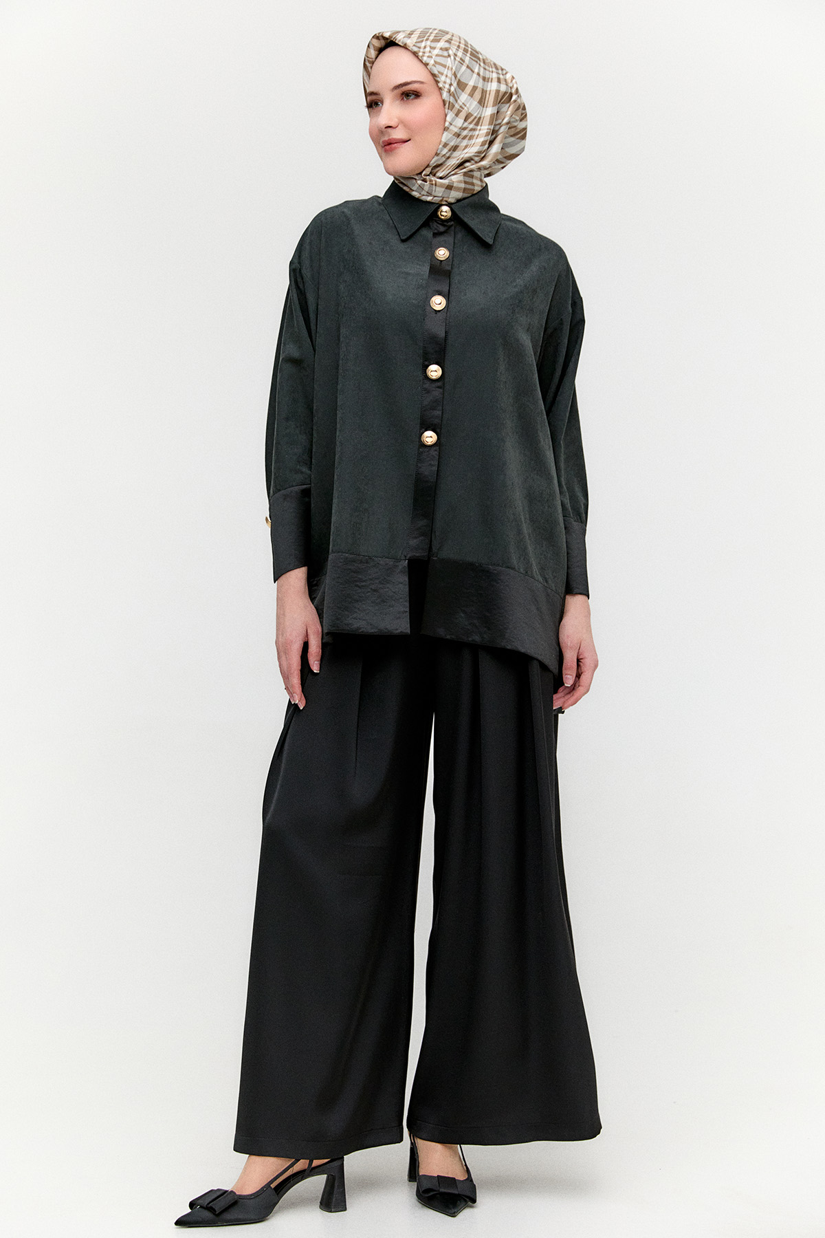 Lyocell Oversize Tunik, Tesettür Giyim