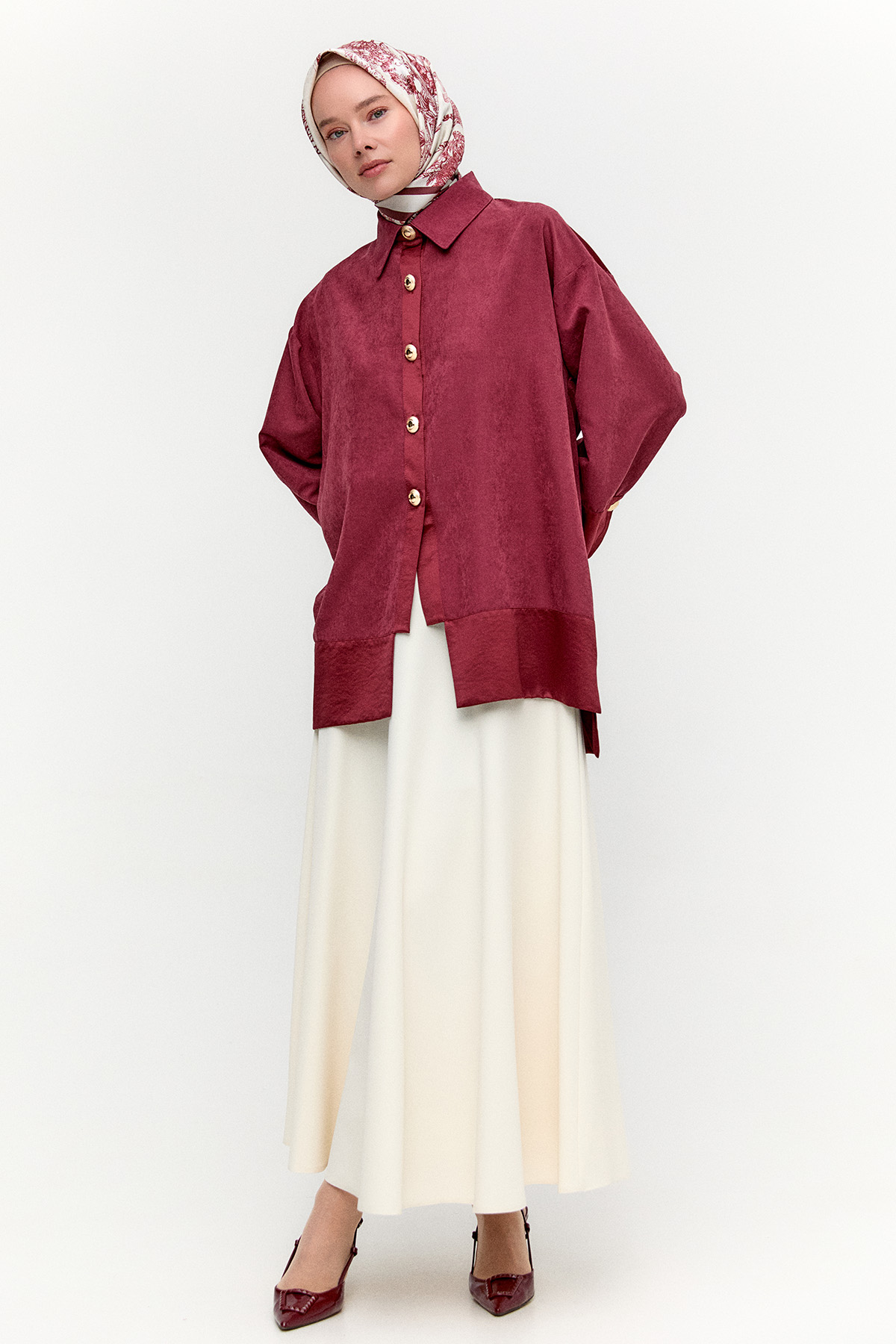 Lyocell Oversize Tunik, Tesettür Giyim