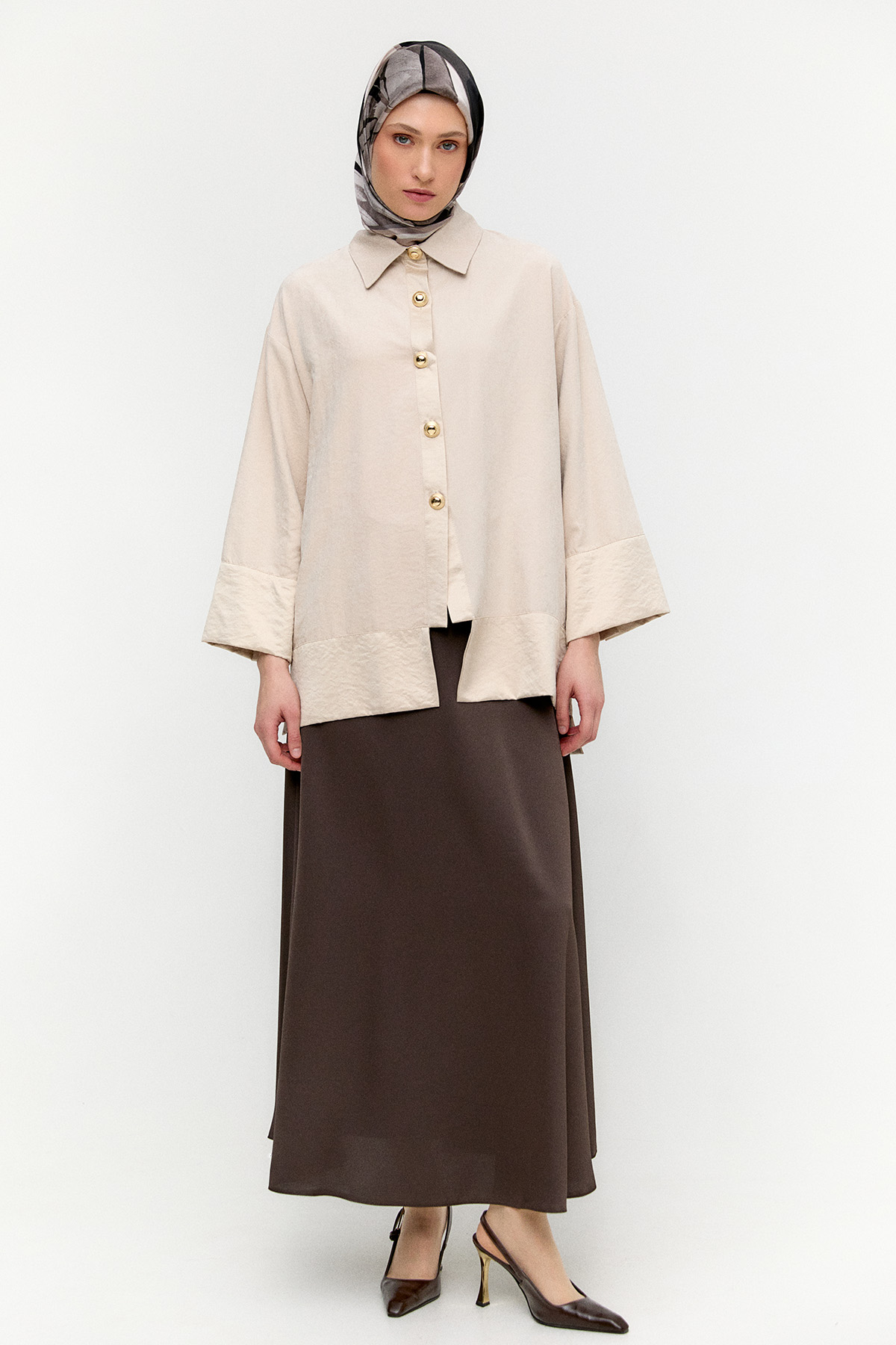 Lyocell Oversize Tunik, Tesettür Giyim