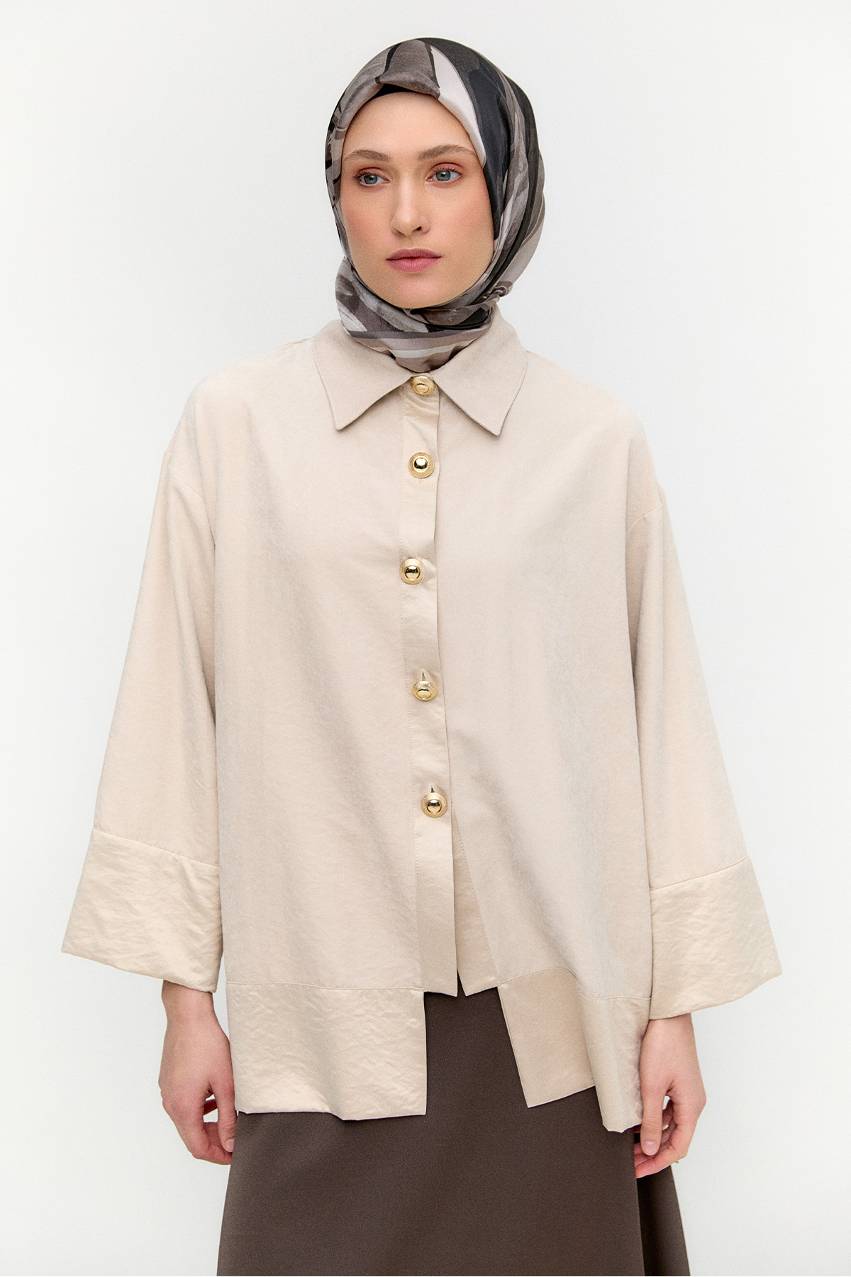 Lyocell Oversize Tunik, Tesettür Giyim